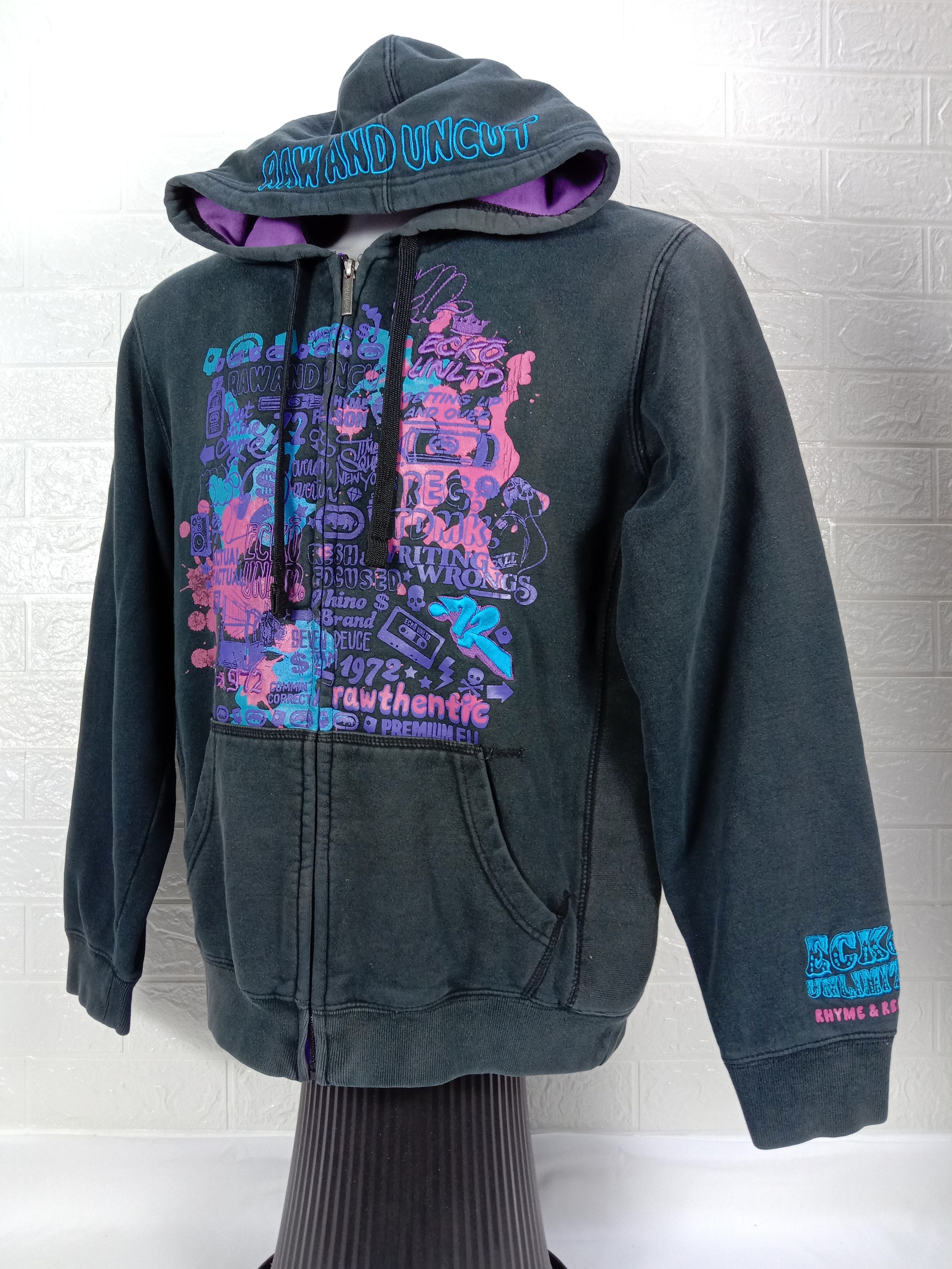 Ecko Unltd. Vintage Ecko Unltd Embroidery Raw & Uncut Hoodie Sweatshirt Size US M / EU 48-50 / 2 - 3 Thumbnail