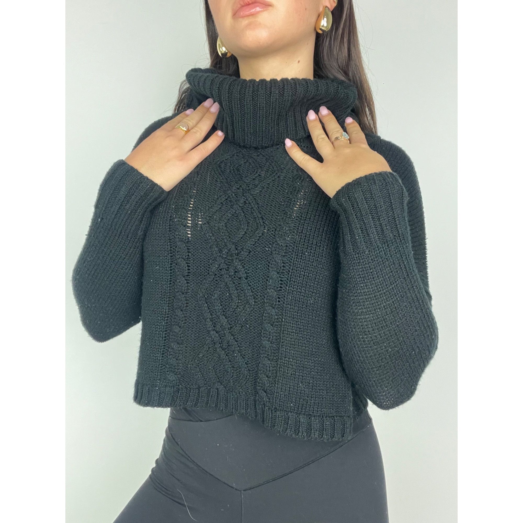 Other XS Black Cropped Turtleneck Size XS / US 0-2 / IT 36-38 - 6 Thumbnail
