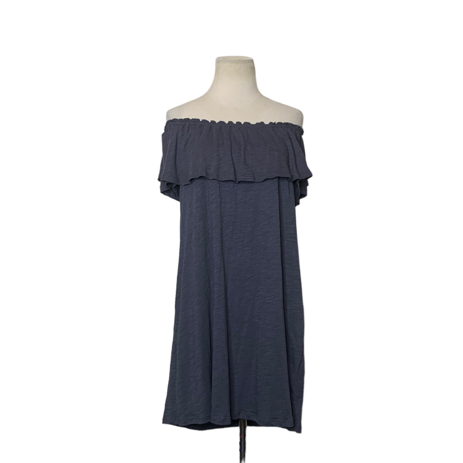 Drew Drew Smokey Gray Off Shoulder Mini Shift Dress Size M Size M / US 6-8 / IT 42-44 - 1 Thumbnail
