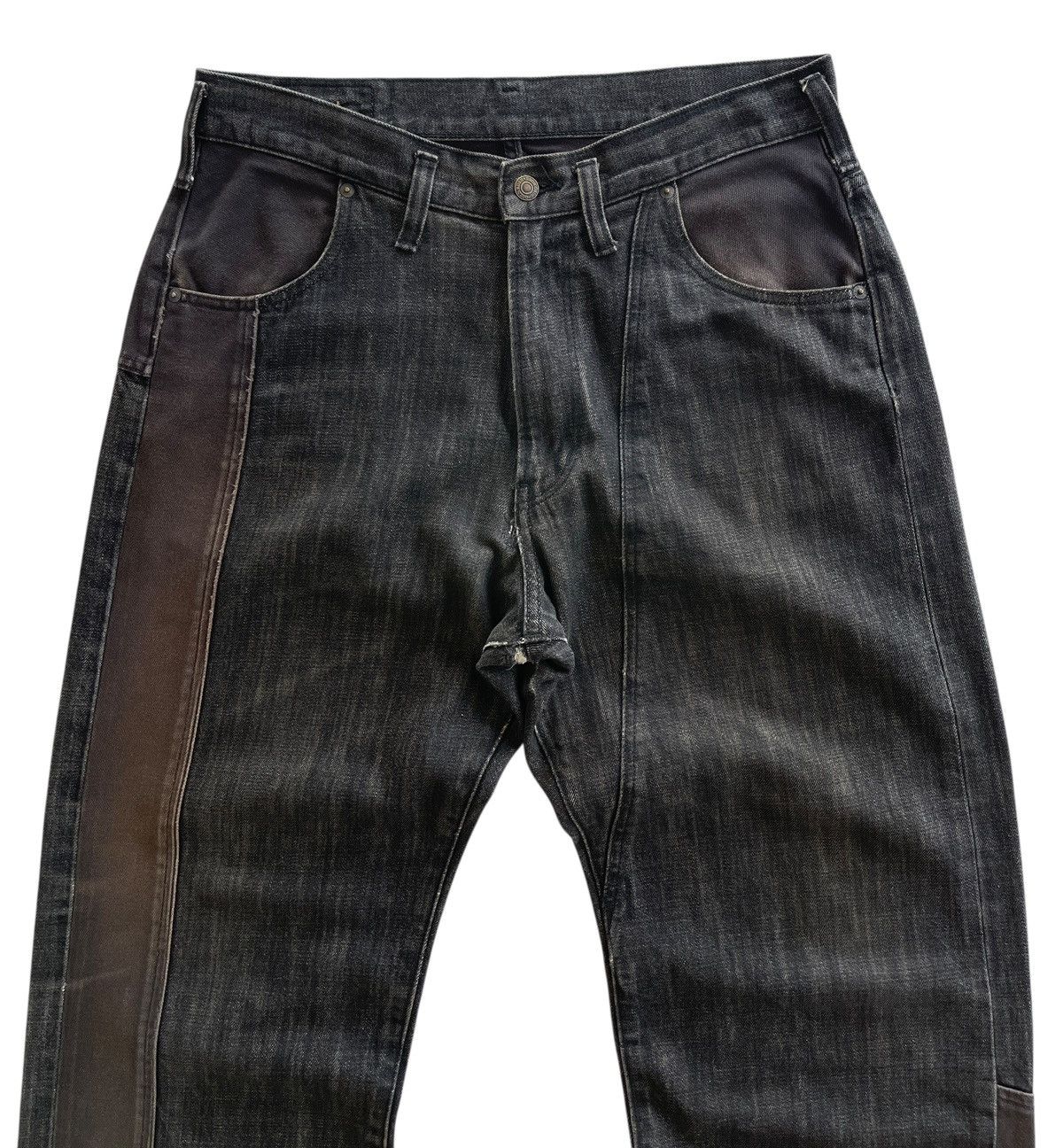 Vintage Gold Rush Patchwork Distressed Denim Size US 34 / EU 50 - 3 Thumbnail