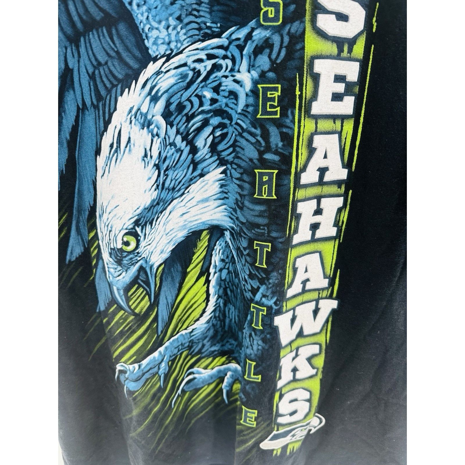 Majestic Seattle Seahawks Graphic Cartoon T-Shirt XL Vintage Majestic Size US XL / EU 56 / 4 - 4 Thumbnail