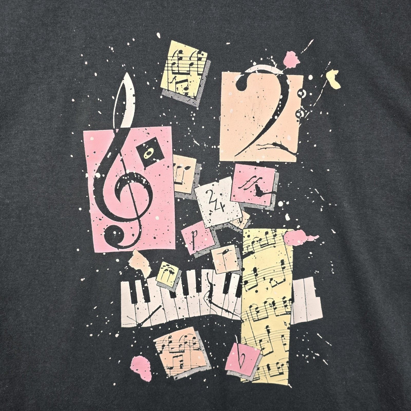 Other Vintage Piano Keys Music Notes Mens Shirt Large 90s Size US M / EU 48-50 / 2 - 3 Thumbnail