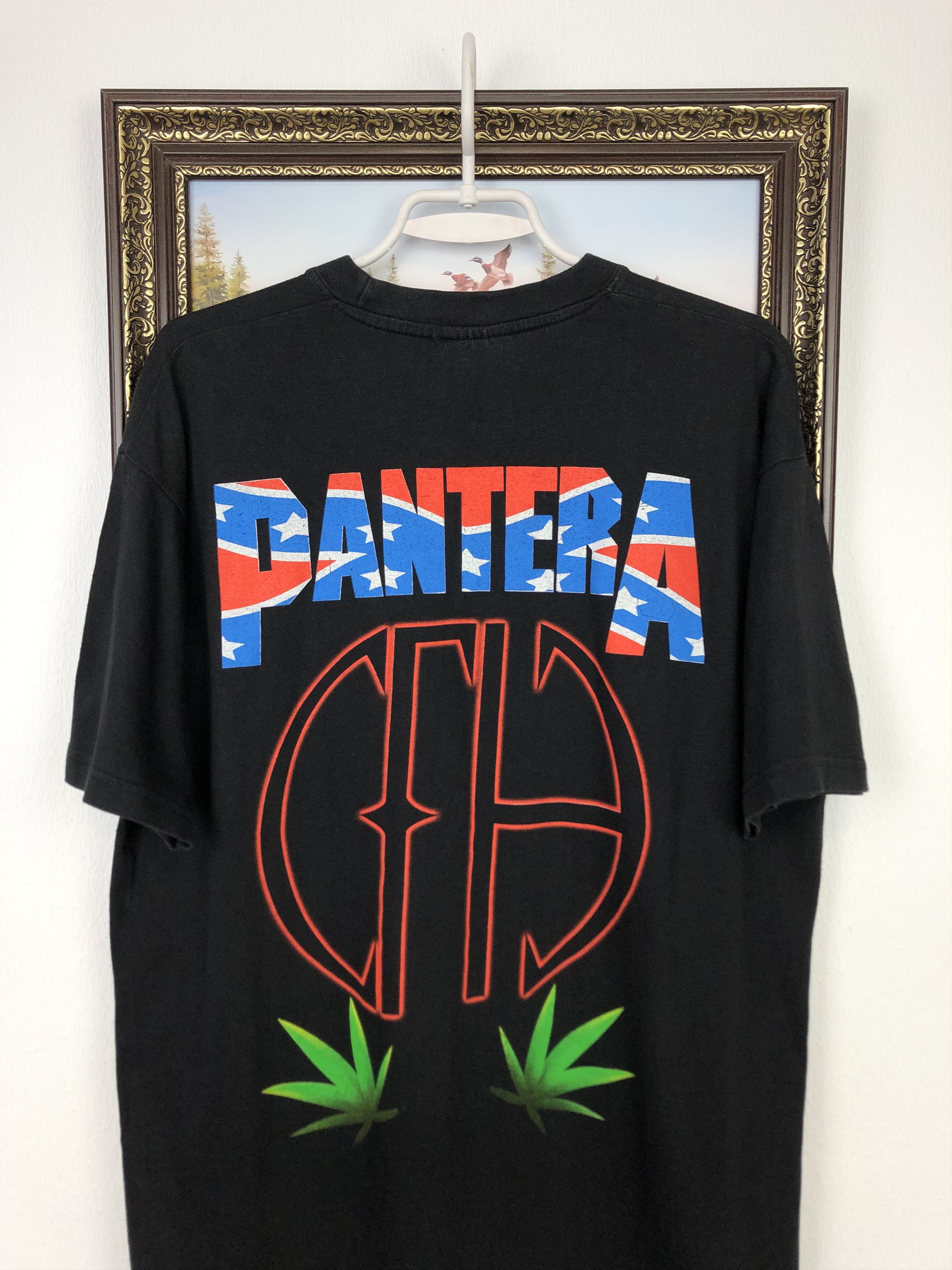 Vintage Vintage Pantera Band Shirt Over Print Rare Tee Hype Mens Size US L / EU 52-54 / 3 - 8 Thumbnail