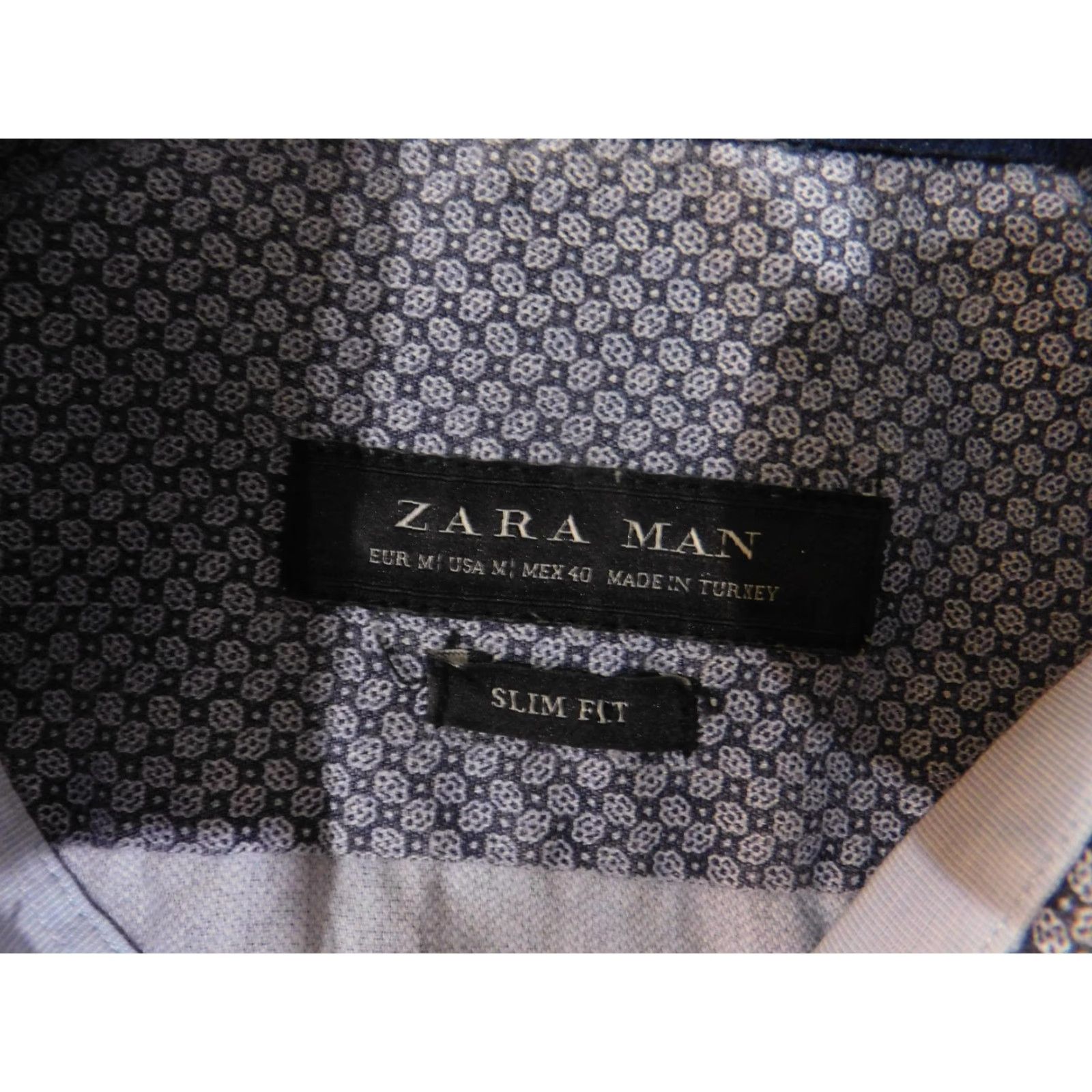 Zara Zara Man Shirt Mens Medium Slim Fit Patterned Button Down Long Sleeve Modern Size US M / EU 48-50 / 2 - 6 Thumbnail
