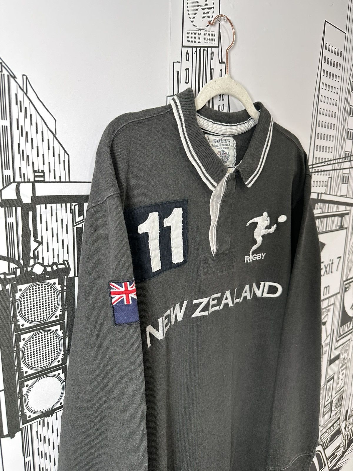 Rugby Ralph Lauren Rugby Ralph Lauren New Zealand Rugby Charcoal Grey XXL Size US XXL / EU 58 / 5 - 4 Thumbnail