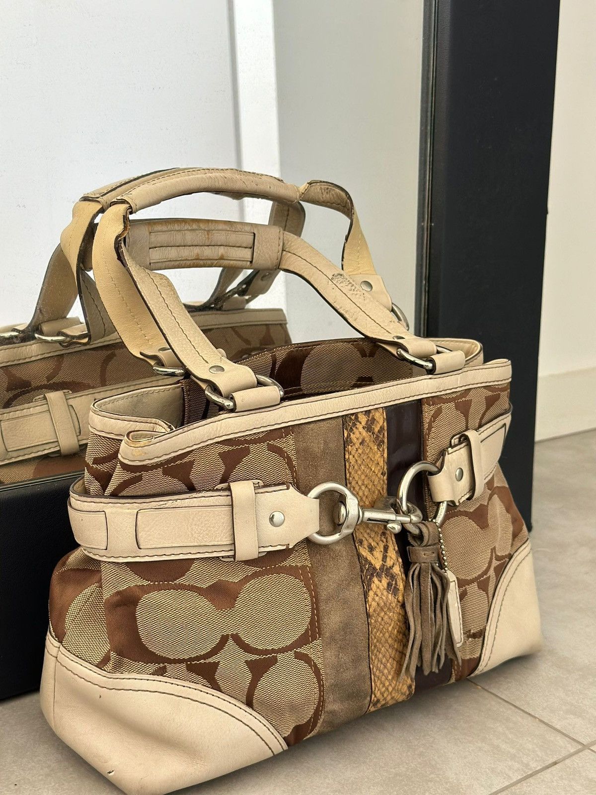 Coach × Vintage Coach Signature Patchwork Shoulder Bag Limited
