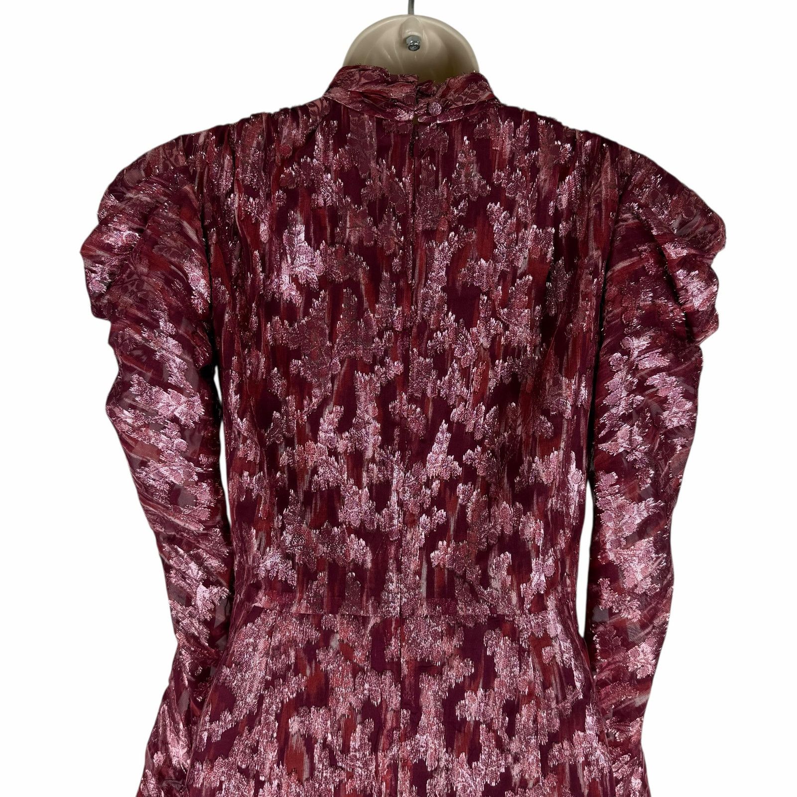 Jonathan Simkhai Jonathan Simkhai Mock Neck Jacquard Metallic Mini Dress 4 Size S / US 4 / IT 40 - 8 Thumbnail