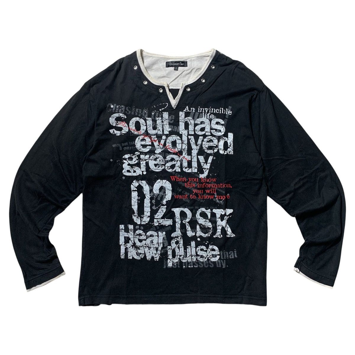 Japanese Brand 2000s Beaumont Carr Y2k Poem Punk V-keii Style Size US L / EU 52-54 / 3 - 1 Thumbnail