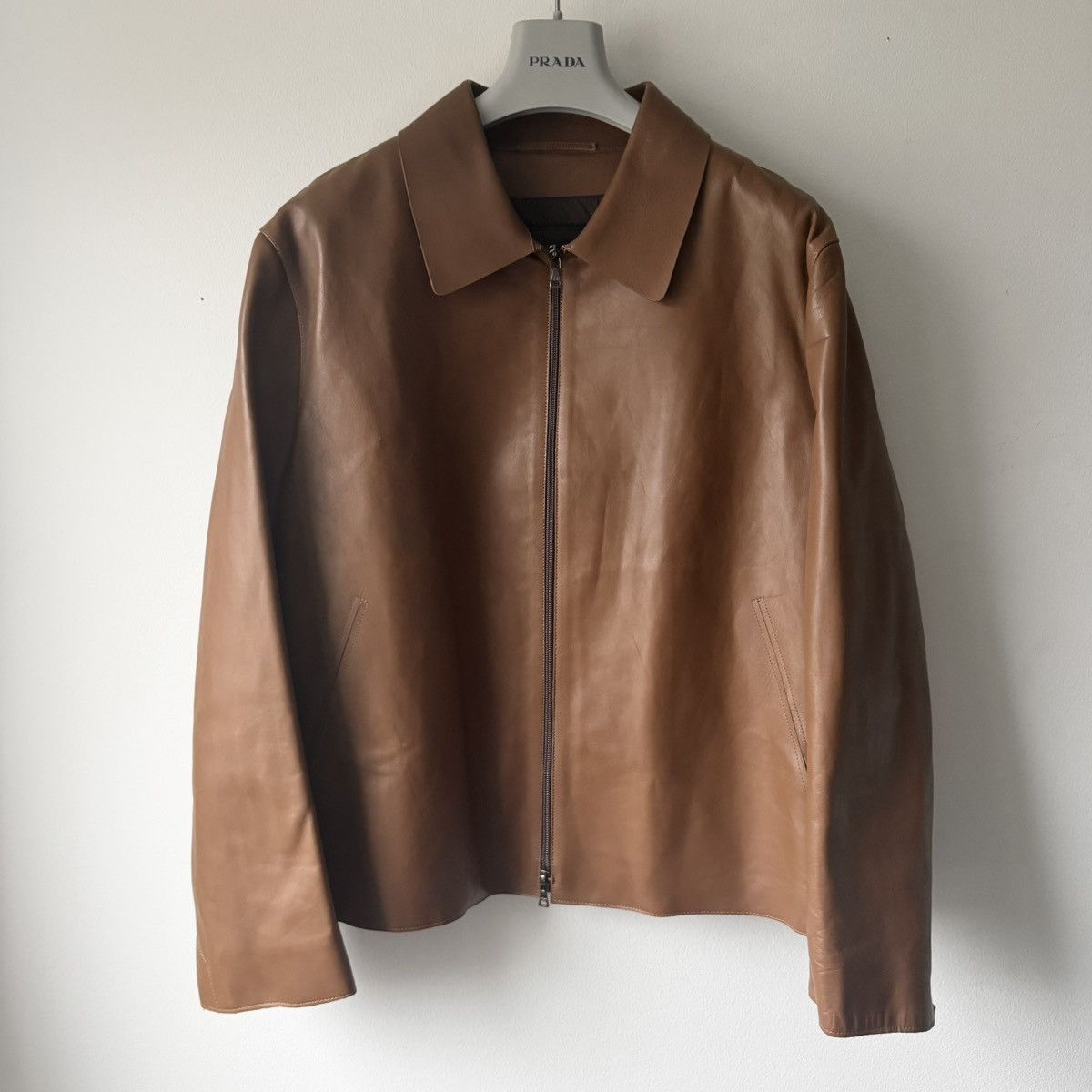 Prada Prada FW2000 Insulated Calf Leather Zip-Up Blouson Jacket Size US L / EU 52-54 / 3 - 1 Thumbnail