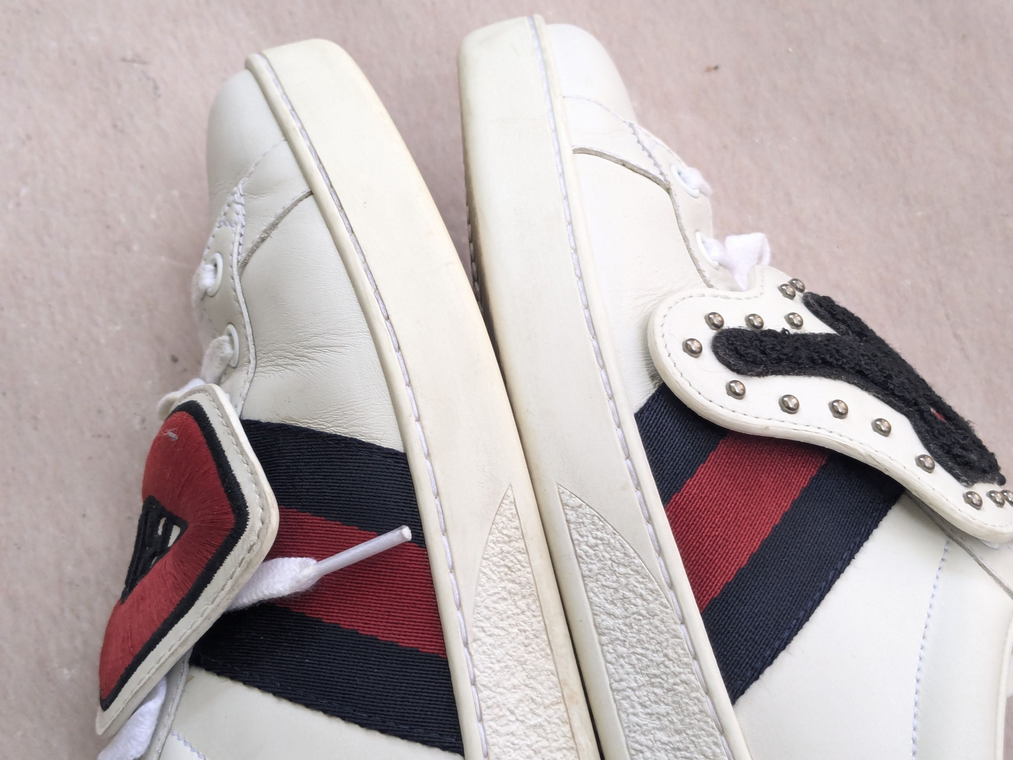 Gucci Gucci Ace Sneakers Cat 9 Logo Low Tops 477107 Size US 9 / EU 42 - 11 Thumbnail