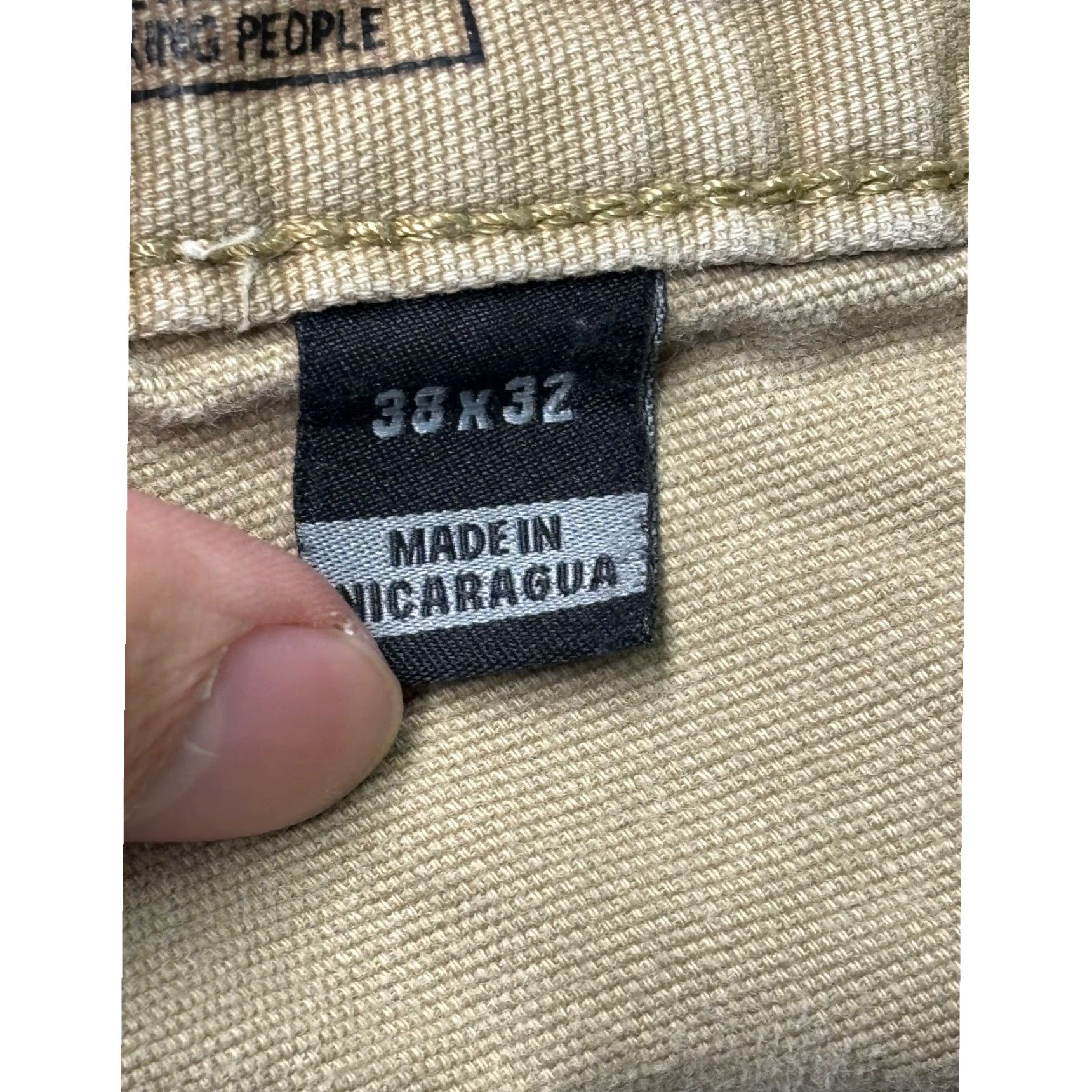 Carhartt Carhartt Pants Mens Relaxed Fit Khaki 38x32 BN2291 Beige Cotton Blend Workwear Trousers Size US 38 / EU 54 - 6 Thumbnail