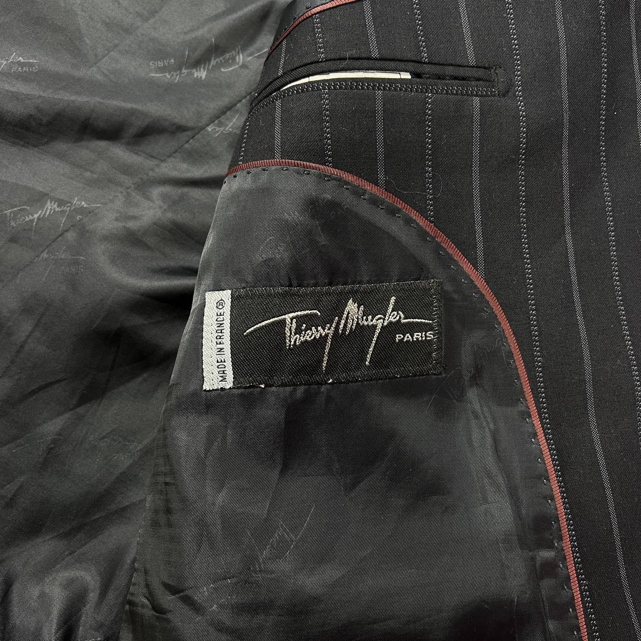 Mugler × Thierry Mugler Thierry Mugler Vintage Wool Striped Man's Blazer Jacket Size 54L - 15 Thumbnail