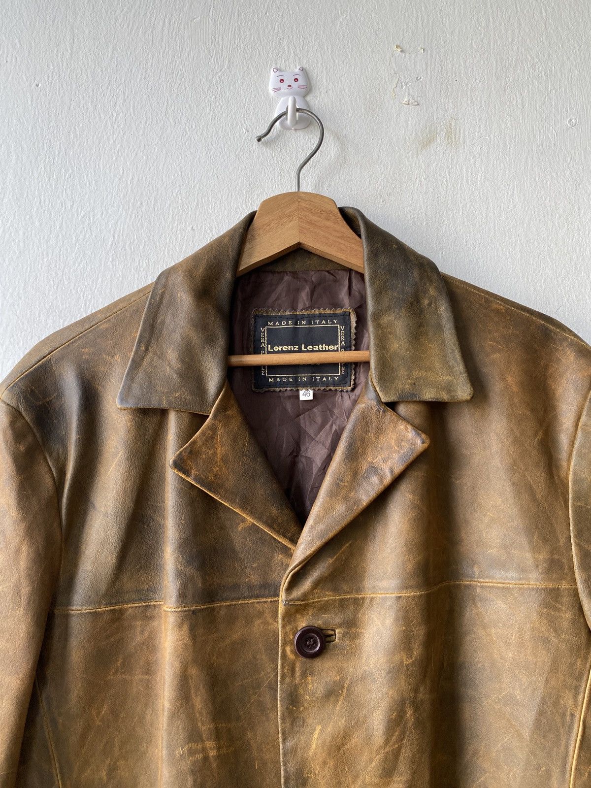 Vera Pelle Vintage Vera Pelle Lorenz Leather Firenze Patina Jacket Size US L / EU 52-54 / 3 - 5 Thumbnail