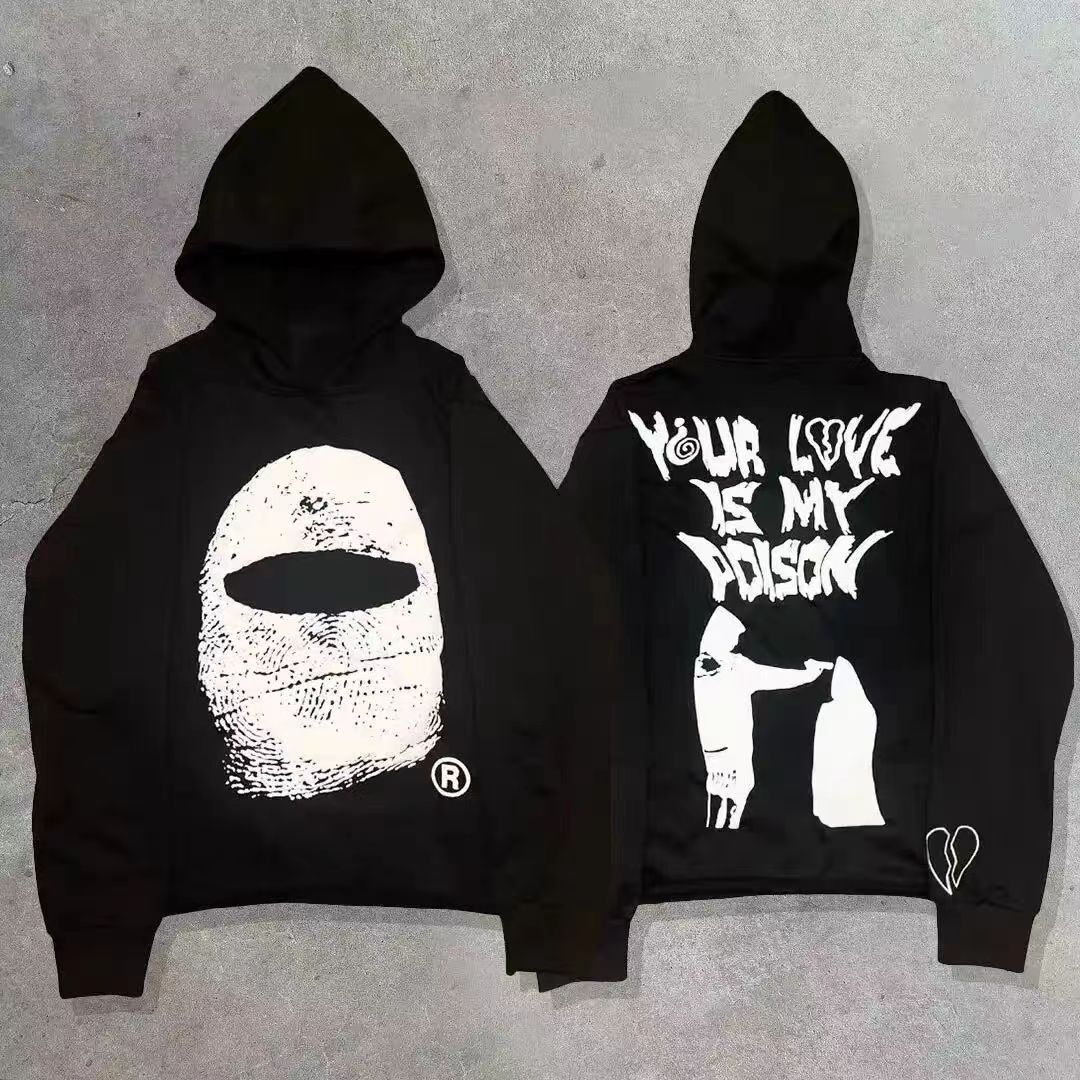 Japanese Brand × Vintage Retro Street Hip Hop Creative Print Hooded Sweatshirt Size US XL / EU 56 / 4 - 1 Thumbnail