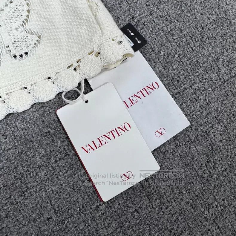Valentino Valentino Off-white cut-out lace short-sleeved top Size S / US 4 / IT 40 - 4 Thumbnail