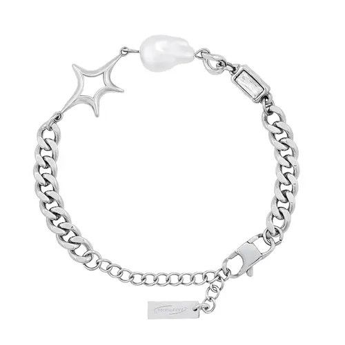 Jewelry Silver Star & Pearl Beaded Bracelet Set, Elegant Jewelry Size ONE SIZE - 6 Thumbnail
