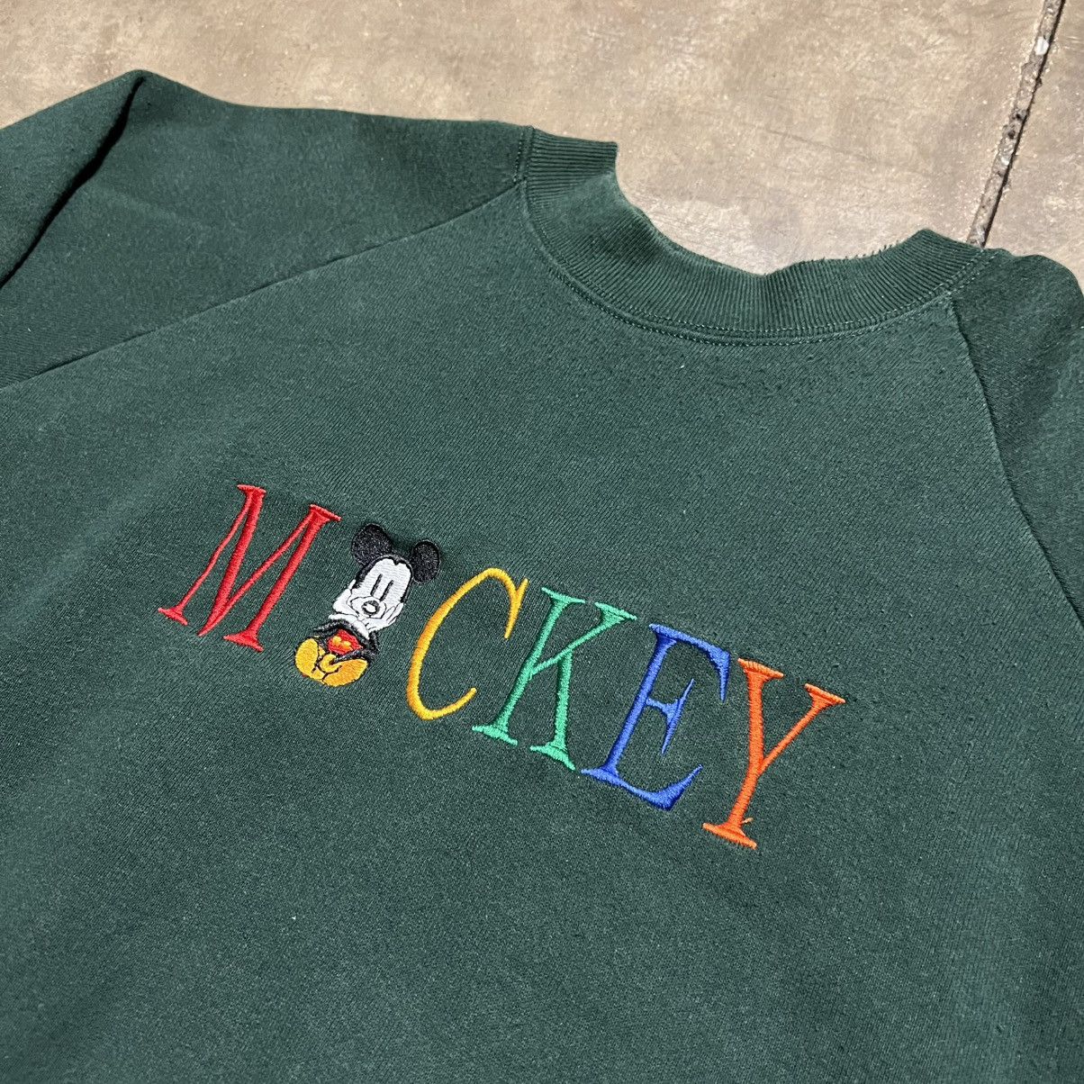 Mickey Mouse Vintage Mickey Mouse Sweatshirt Crewneck Disney Raglan 90s Size US XL / EU 56 / 4 - 4 Thumbnail