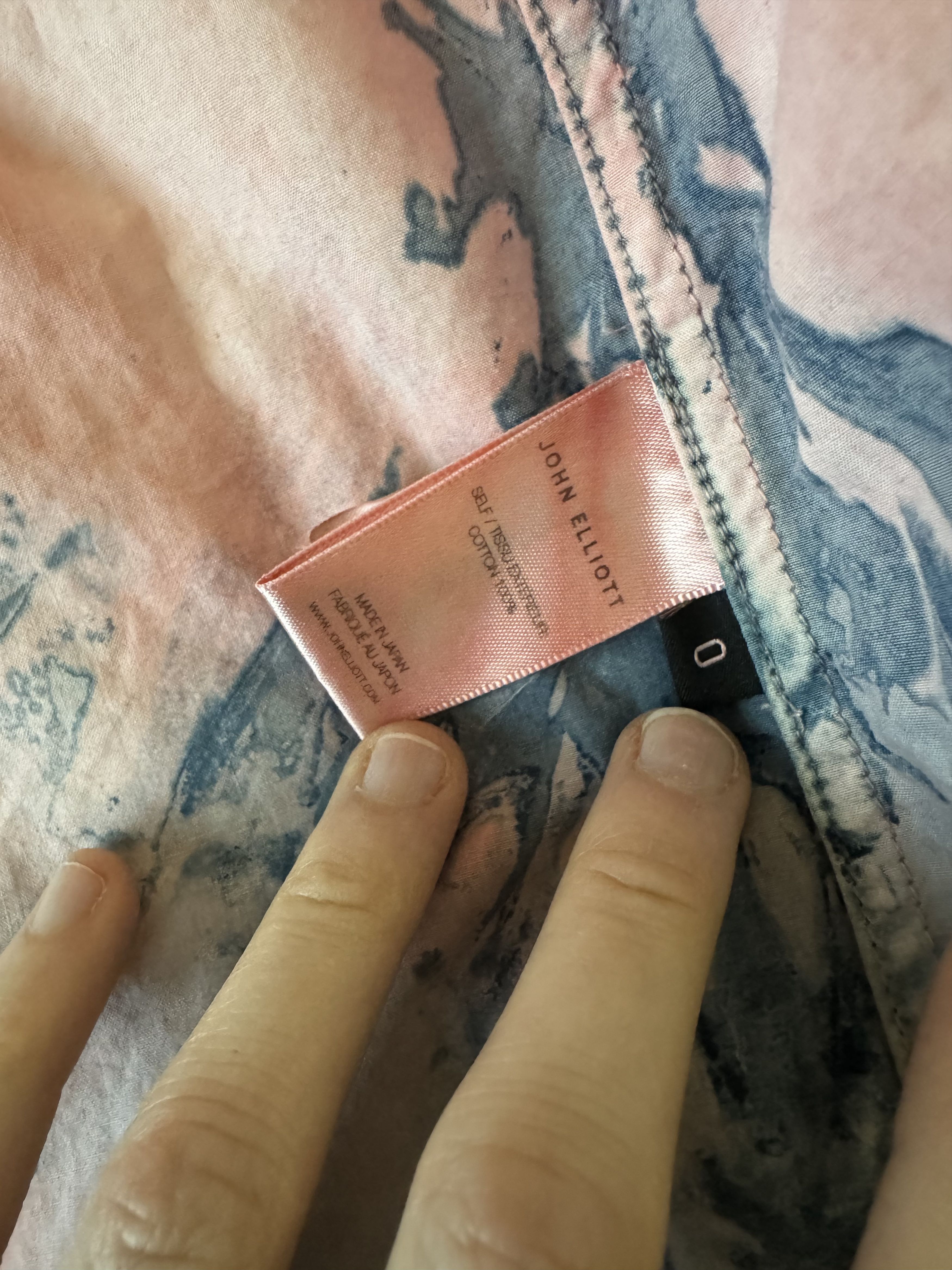 John Elliott Pia Tie Dye Cotton Button-Up Shirt Size XS / US 0-2 / IT 36-38 - 4 Thumbnail