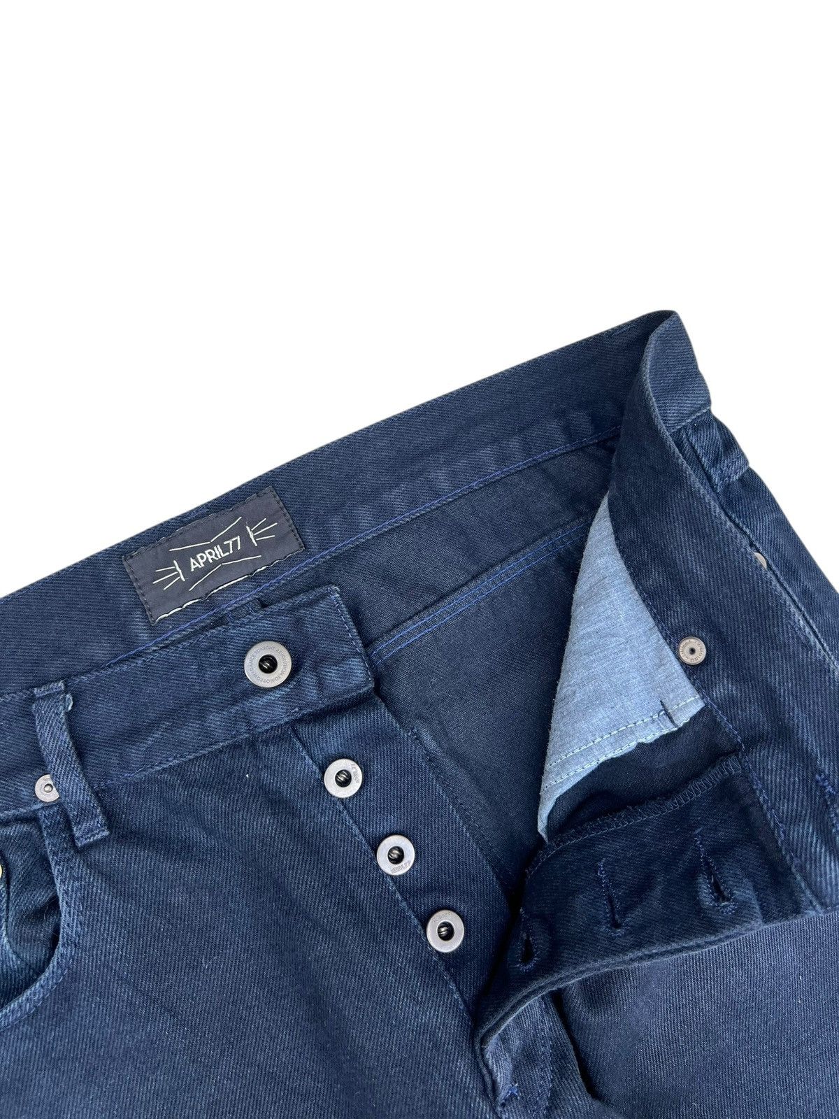 April 77 April 77 Made in Morocco Blue Black Denim Dictator Jeans Size US 30 / EU 46 - 7 Thumbnail