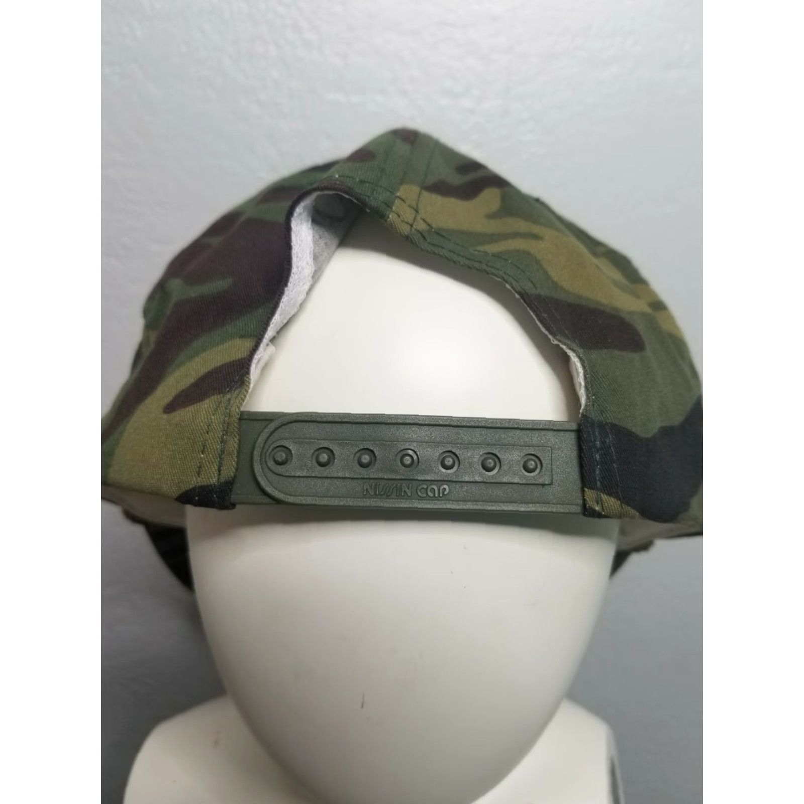 Vintage VINTAGE Nissin Korean Yin Yang Camouflage Camo Hunting Trucker Cap Adult Green 80s Outdoor Logo Adjustable Men Size ONE SIZE - 2 Thumbnail