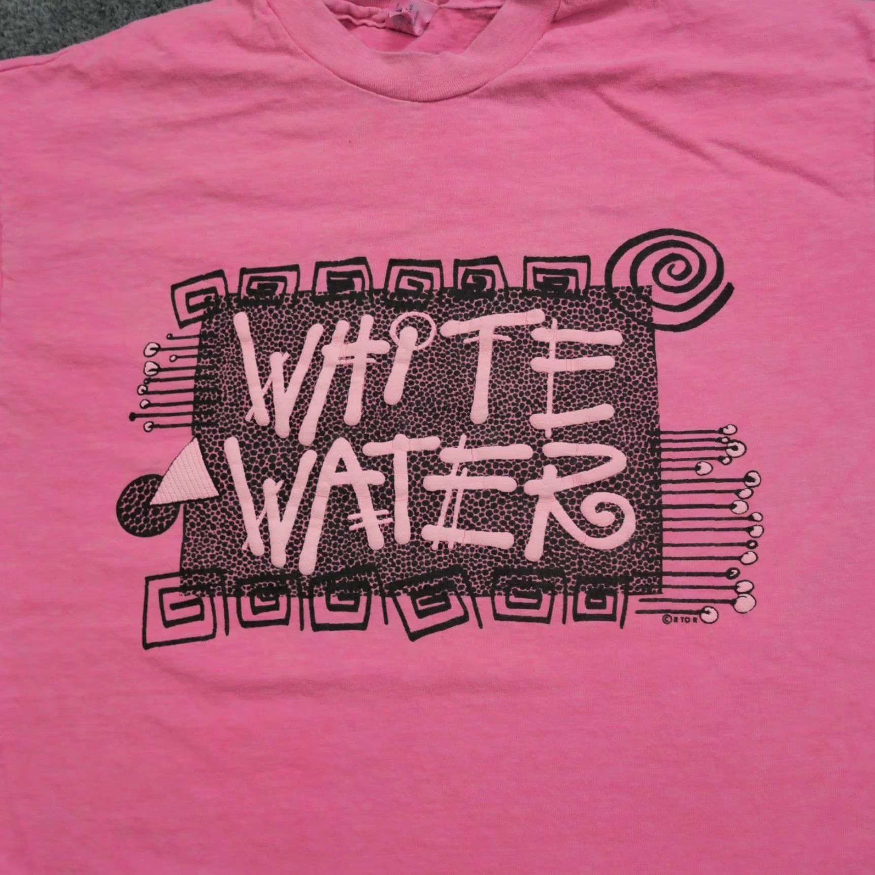 Pinko VINTAGE Pink Water T Shirt Mens XL Short Sleeve Crew Neck Cotton Graphic Print 90s Art Logo Mens Size US XL / EU 56 / 4 - 5 Thumbnail