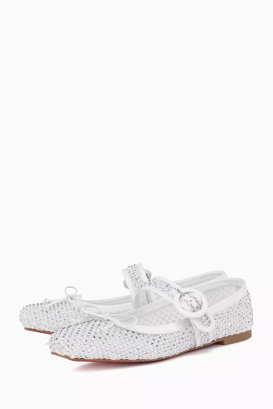 oc11z0525 Mamastrapitina Flat Resille Strass in White