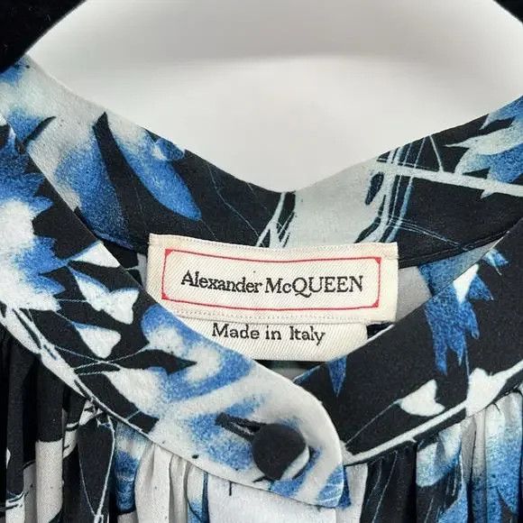 Alexander McQueen o1y0325 Silk Top in Multicolor Size S / US 4 / IT 40 - 3 Thumbnail