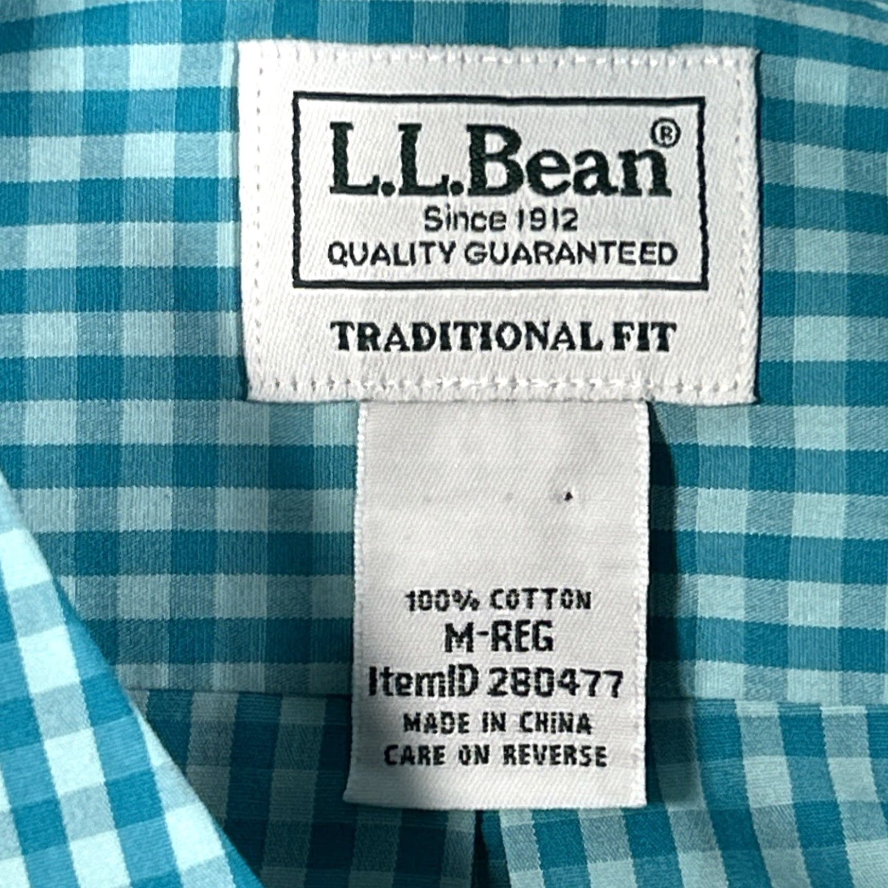 Vintage LL Bean Long Sleeve Button Down Traditional Fit Blue Plaid Shirt Mens M Reg Size US M / EU 48-50 / 2 - 4 Thumbnail