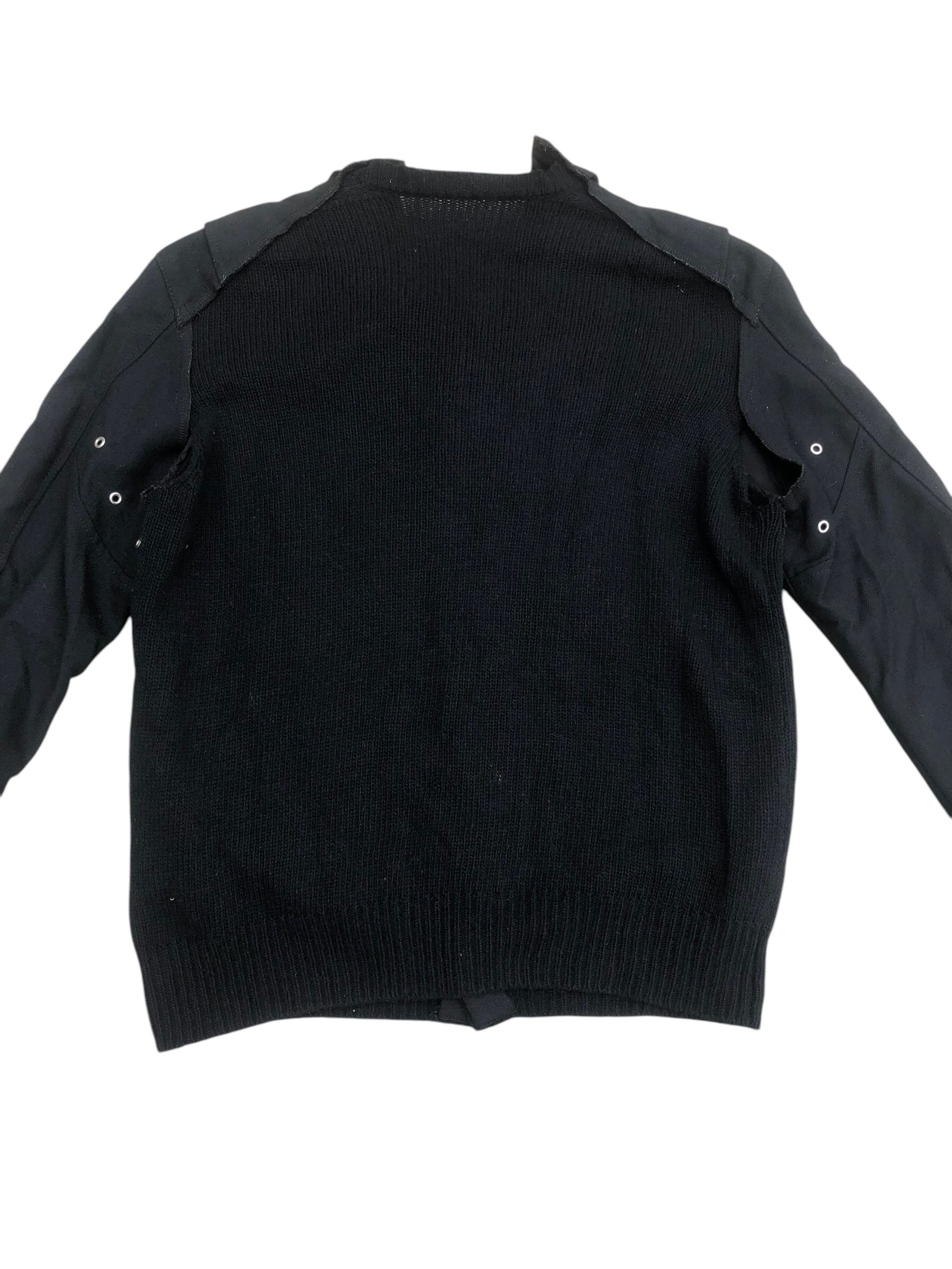 Comme des Garcons Archive AD2013 COMME DES GARCONS Biker Jacket Wool Cardigan Size US S / EU 44-46 / 1 - 4 Thumbnail