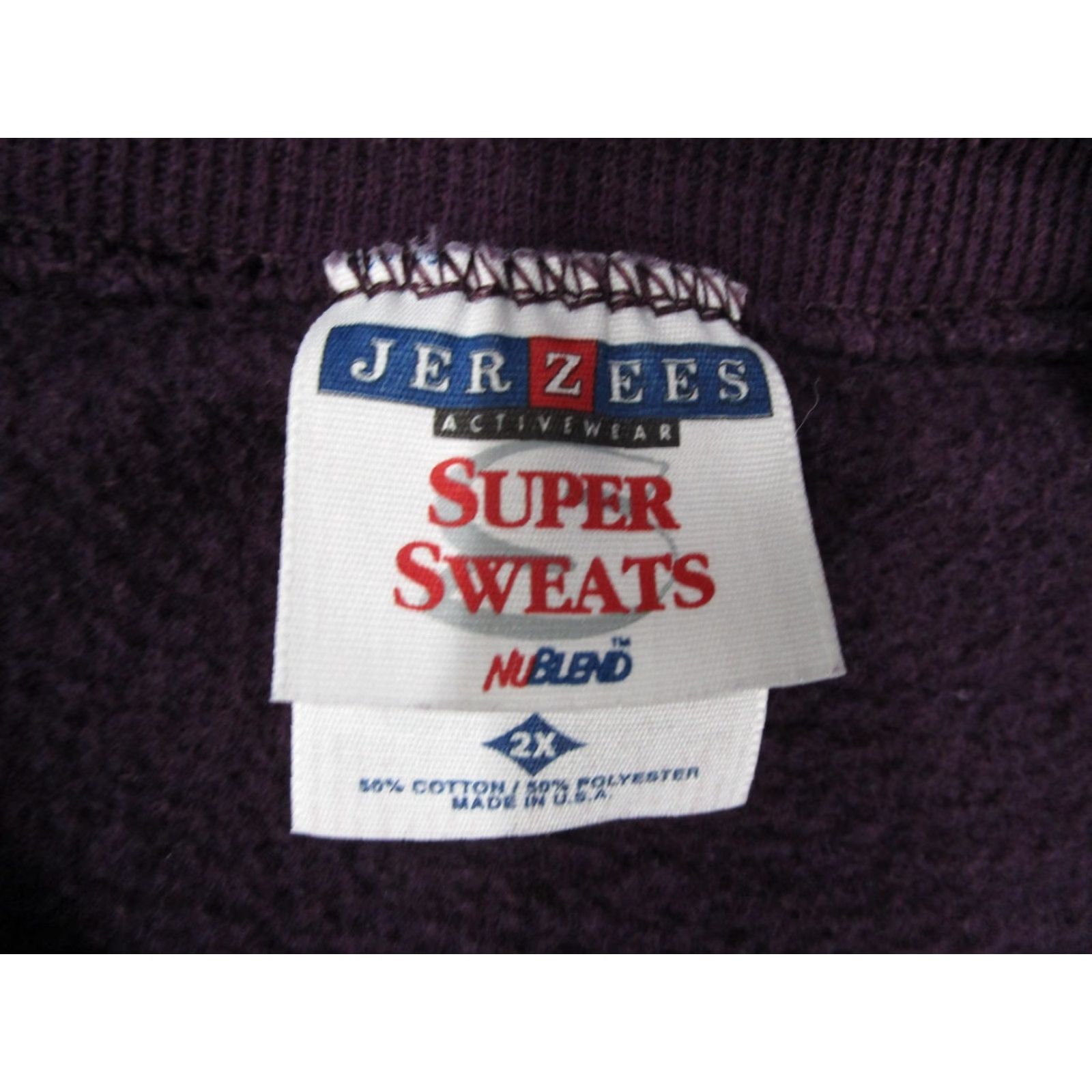 Jerzees VINTAGE Jerzees Sweatshirt Mens 2XL Purple Tropicana Las Vegas Super Sweats USA Sweatshirt Purple Las Vegas Tropicana Embroidered Logo 2XL Mens Size US XXL / EU 58 / 5 - 3 Thumbnail