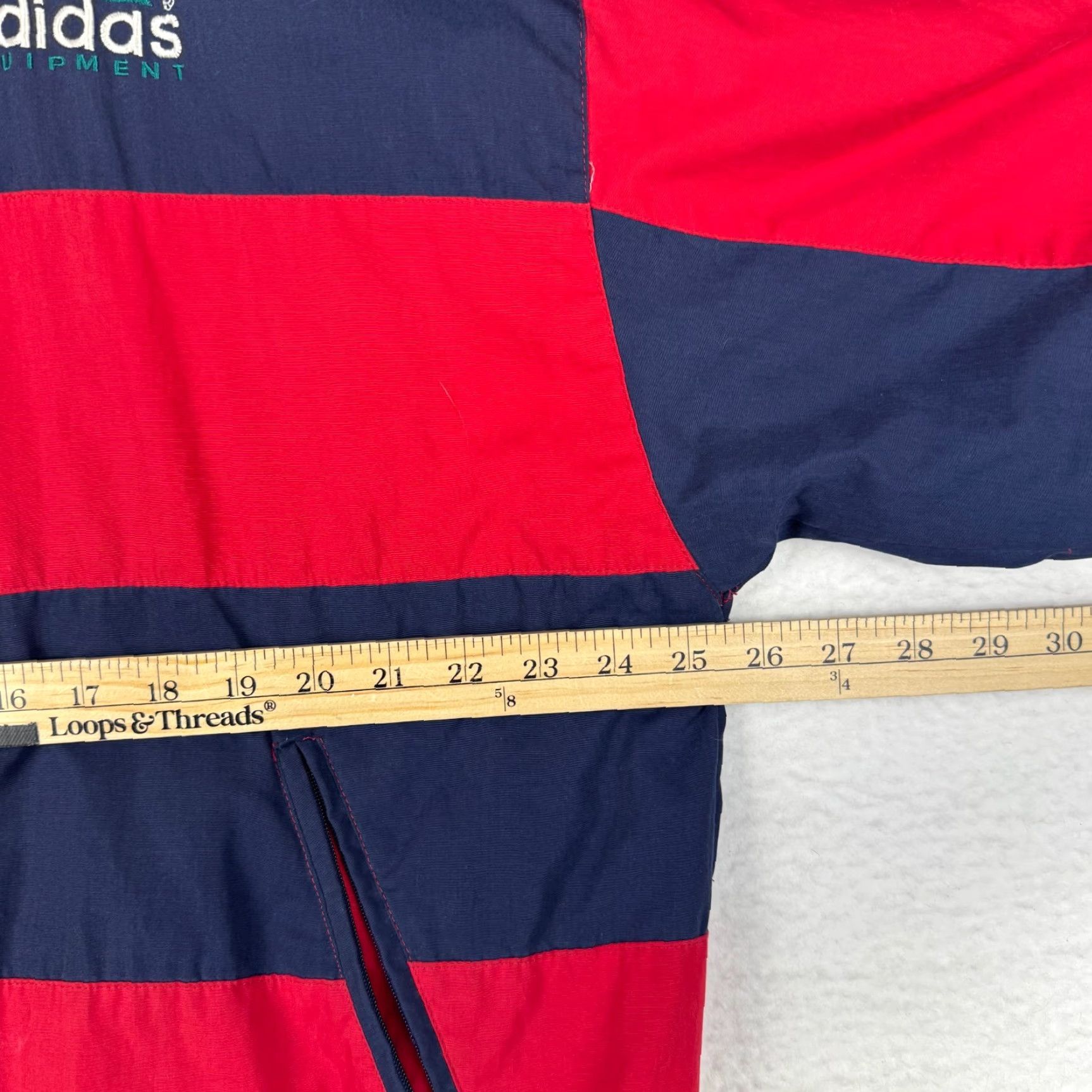 Adidas VINTAGE adidas Equipment Mens L Stripe Zip Jacket Embroidered Logo RARE Size US L / EU 52-54 / 3 - 6 Thumbnail