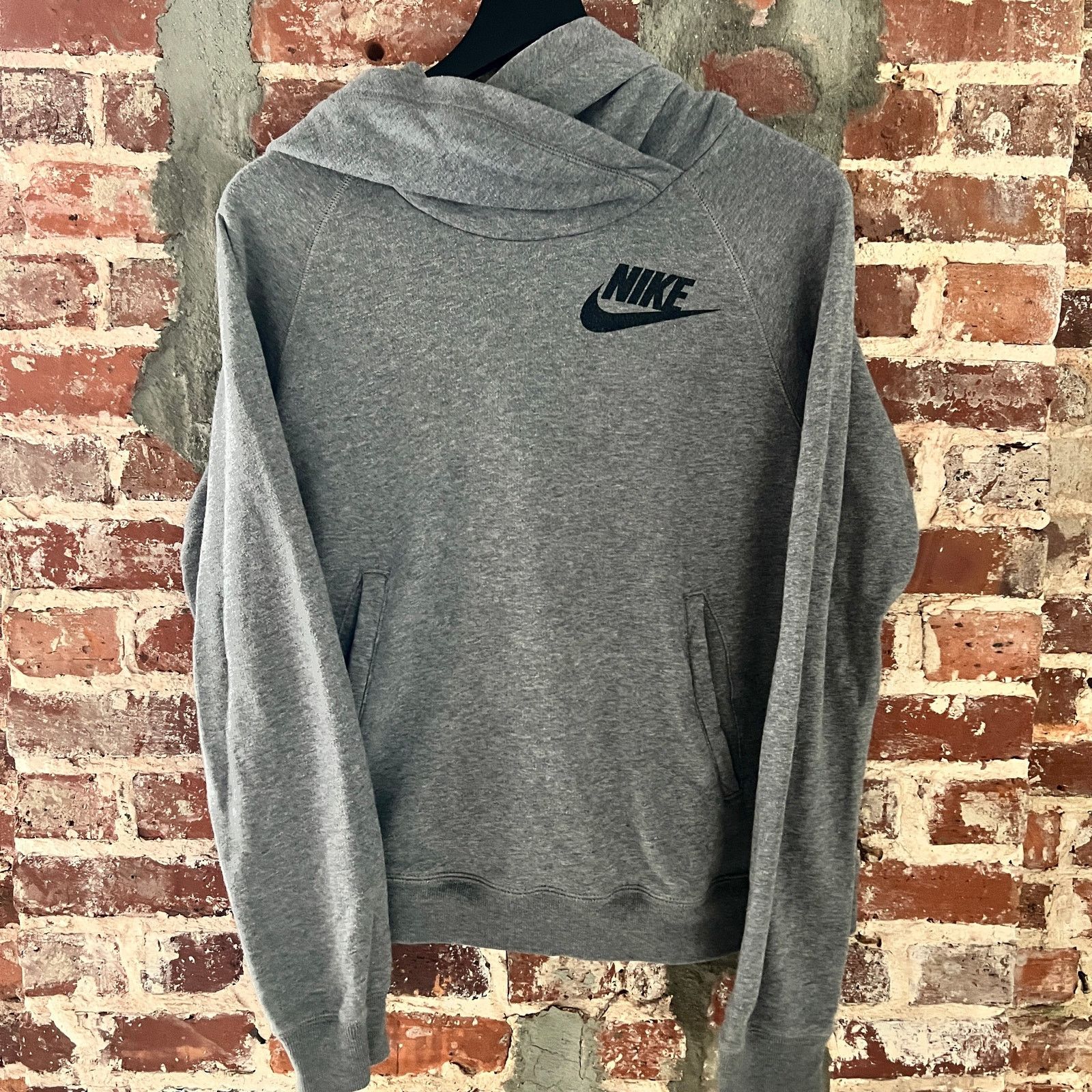 Nike VTG Nike Funnel Neck Men's Hoodie Gray Sweatshirt M 21x24 Size US M / EU 48-50 / 2 - 2 Thumbnail