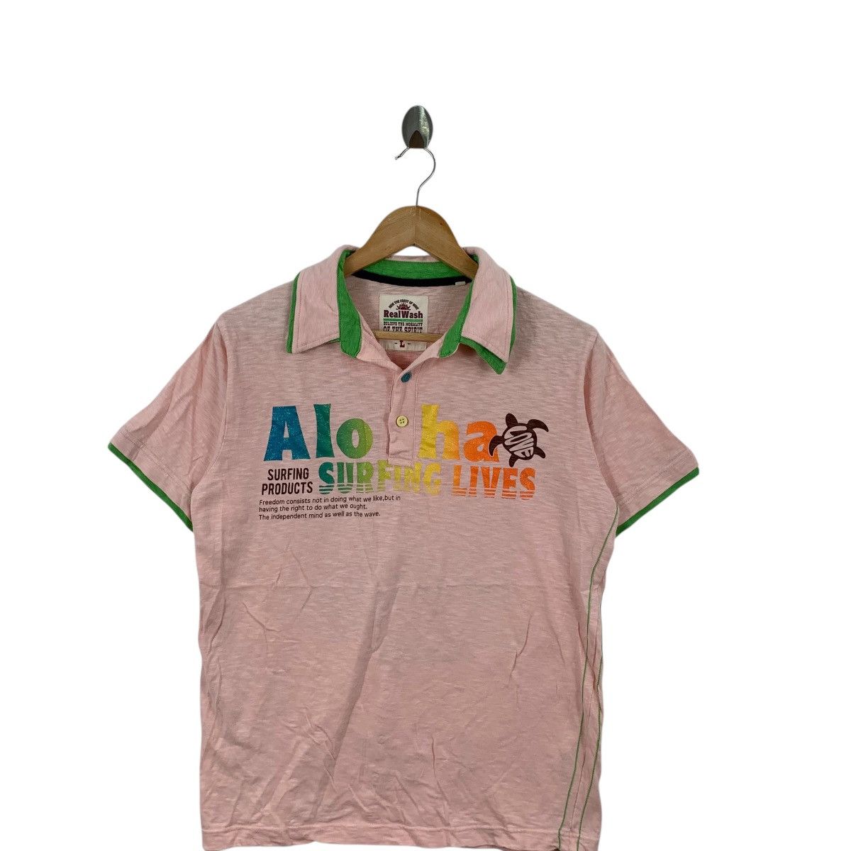 Vintage Vintage ALOHA HAWAII BEACH Sea Turtle Polo Tee Shirt Top Size US L / EU 52-54 / 3 - 3 Thumbnail