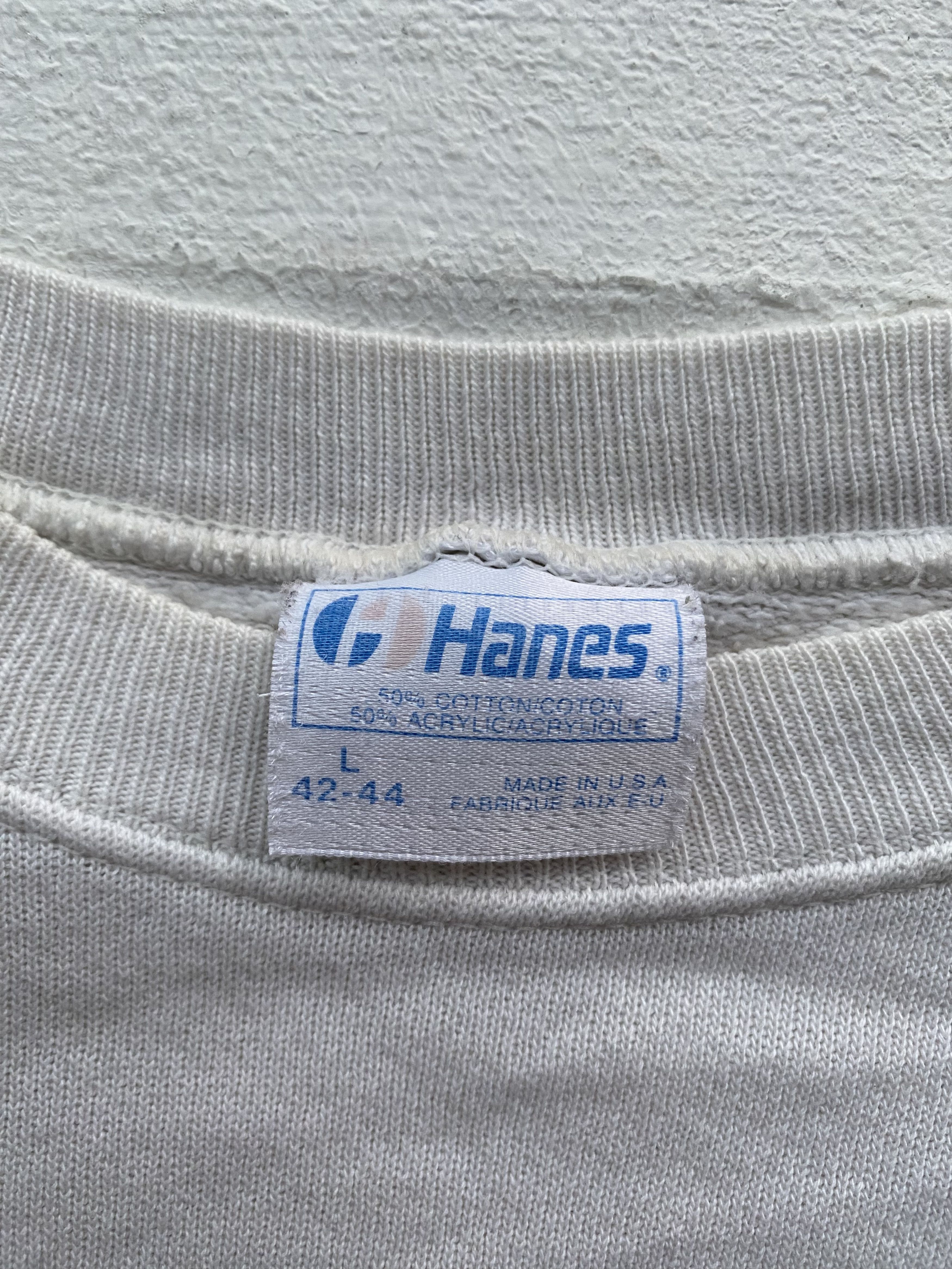 Hard Rock Cafe × Vintage 80s Hard Rock Cafe Los Angeles Archive White Sweatshirt Size US L / EU 52-54 / 3 - 4 Thumbnail