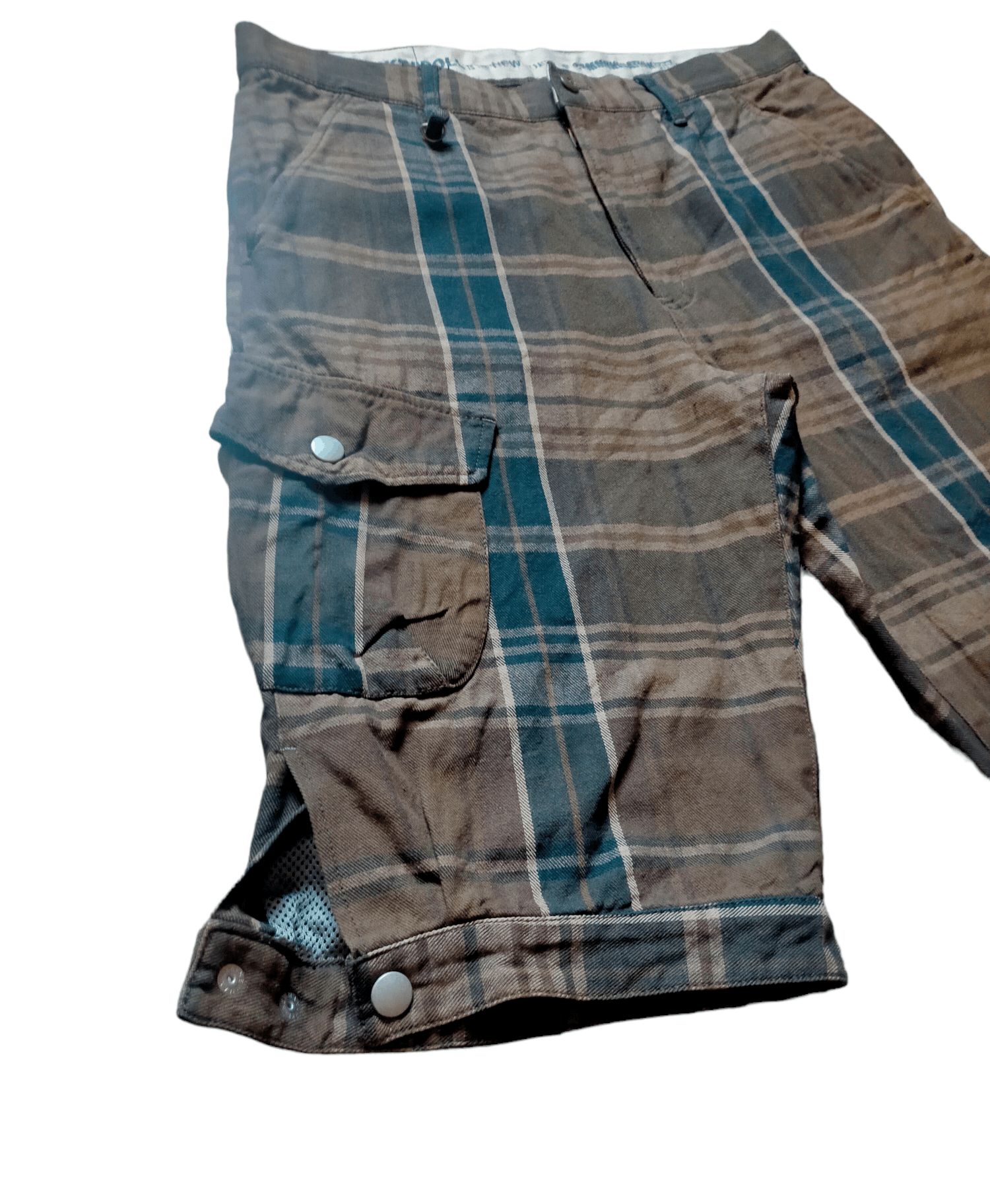 Japanese Brand PPFM Cargo Plaid Short Pants Size US 32 / EU 48 - 6 Thumbnail