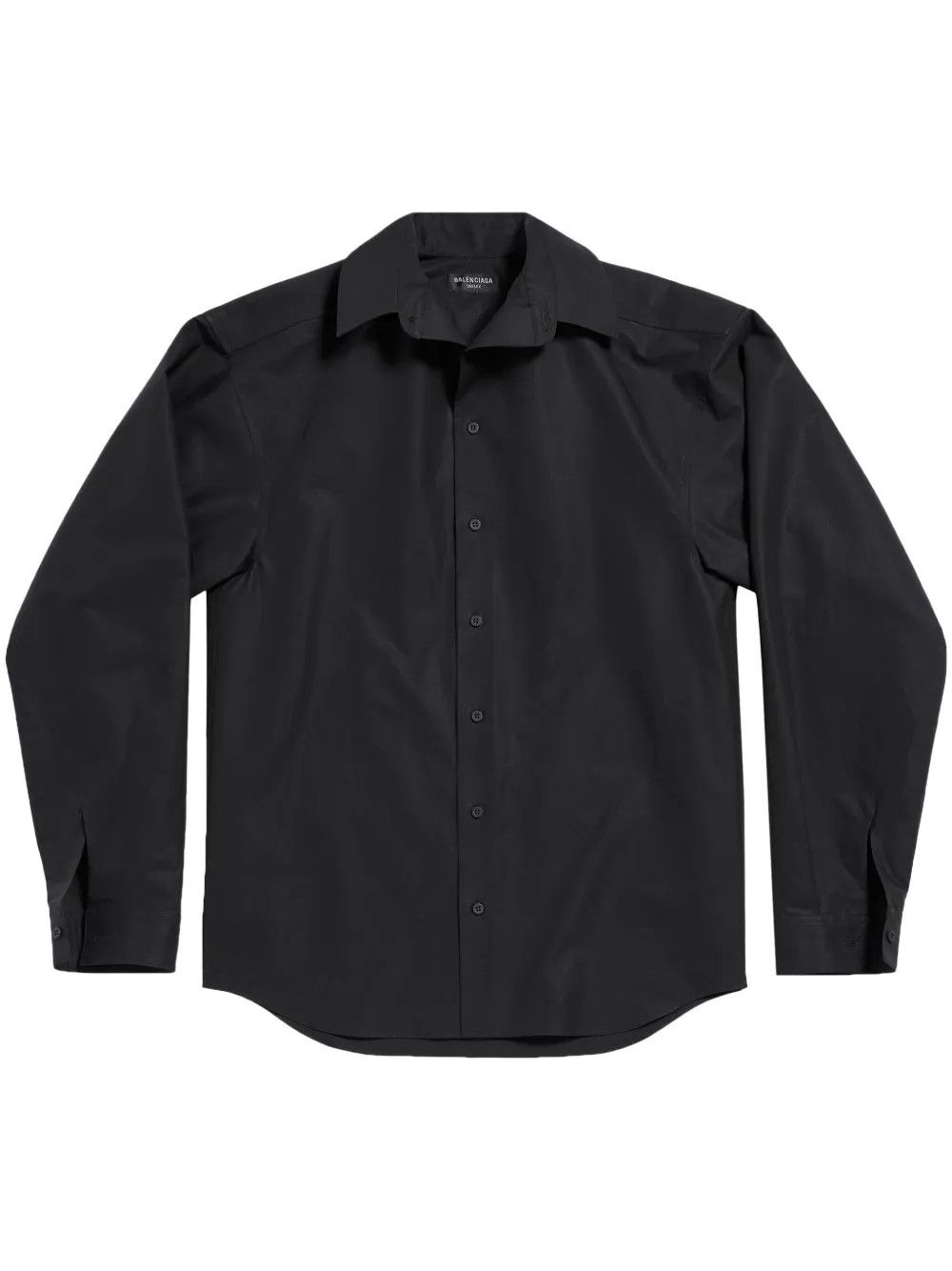 o1bcso1str1025 Kick Collar Shirt Large Fit in Black