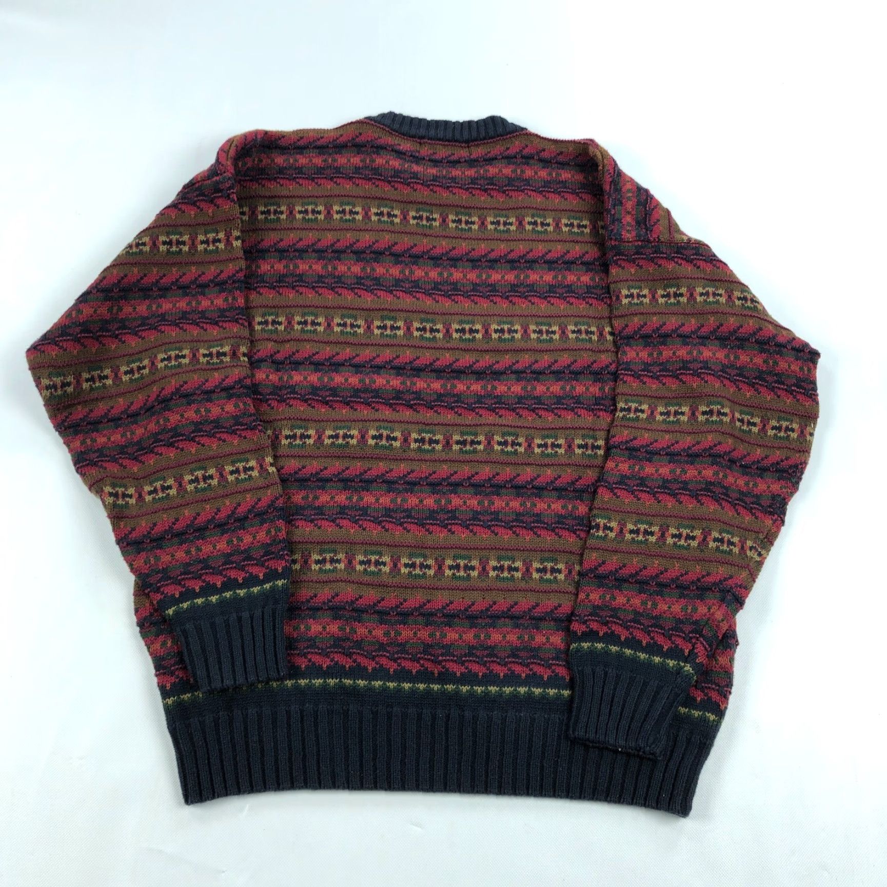 Vintage Woods and Gray Sweater Mens Large Stripe Patterned Vintage Cotton Crew Neck Size US L / EU 52-54 / 3 - 7 Thumbnail