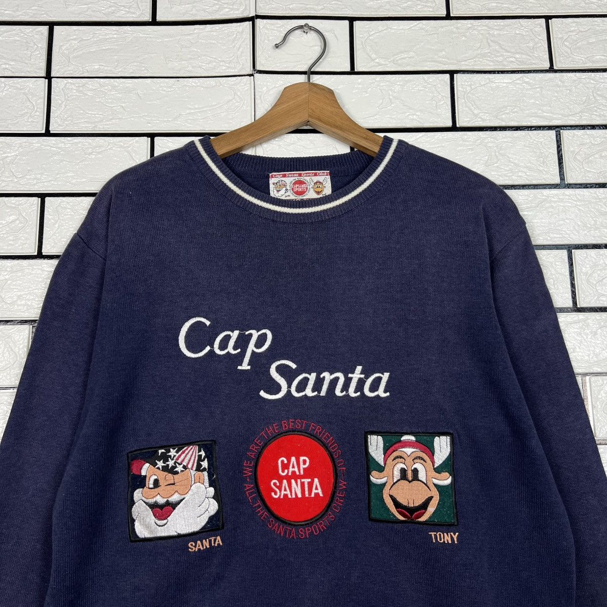 Vintage CAP SANTA Embroidery Big Logo Sweatshirt #3973-C181