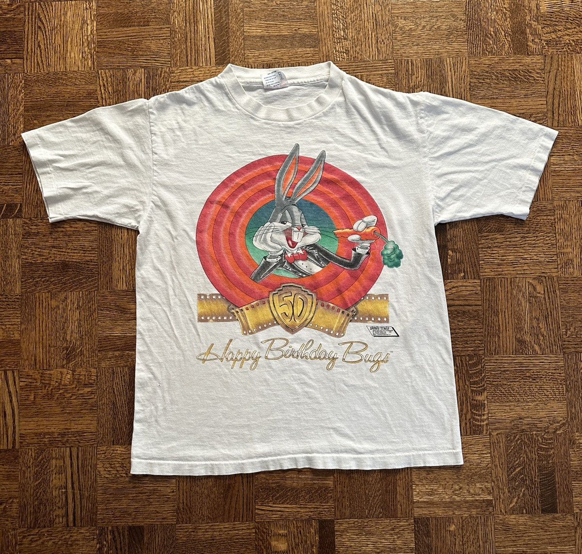 Vintage × Warner Bros 1989 Happy Birthday Bugs 50th Anniversary Graphic Tee Size US L / EU 52-54 / 3 - 1 Thumbnail