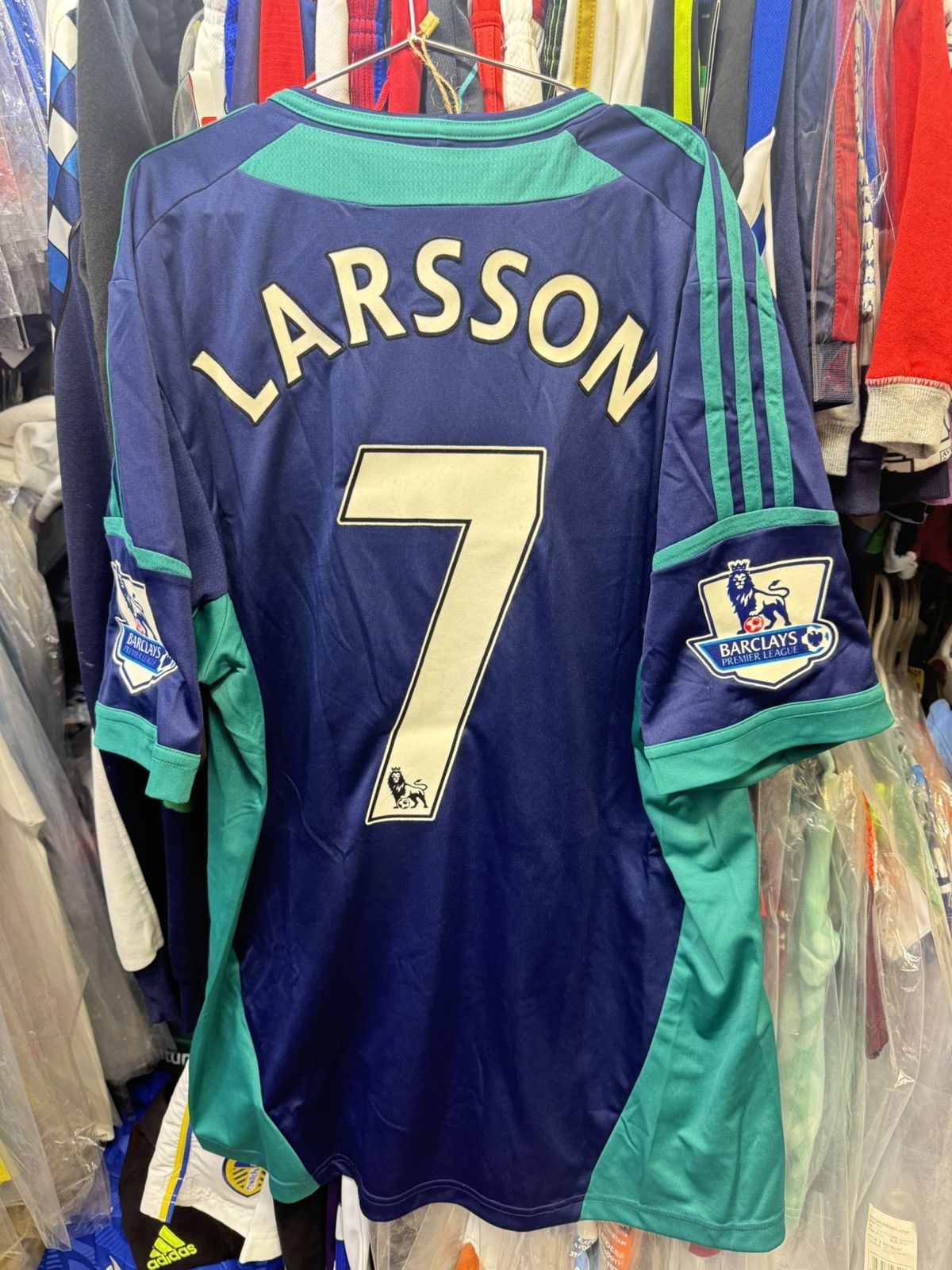 Adidas Sunderland 12/13 away shirt #7 Larsson (Bnwt) Size US L / EU 52-54 / 3 - 2 Thumbnail