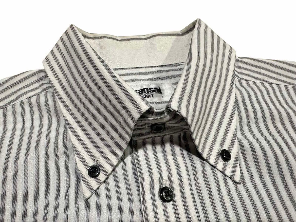 Japanese Brand 🔥Vintage Kansai Shirt Oxford Striped Size US XL / EU 56 / 4 - 4 Thumbnail