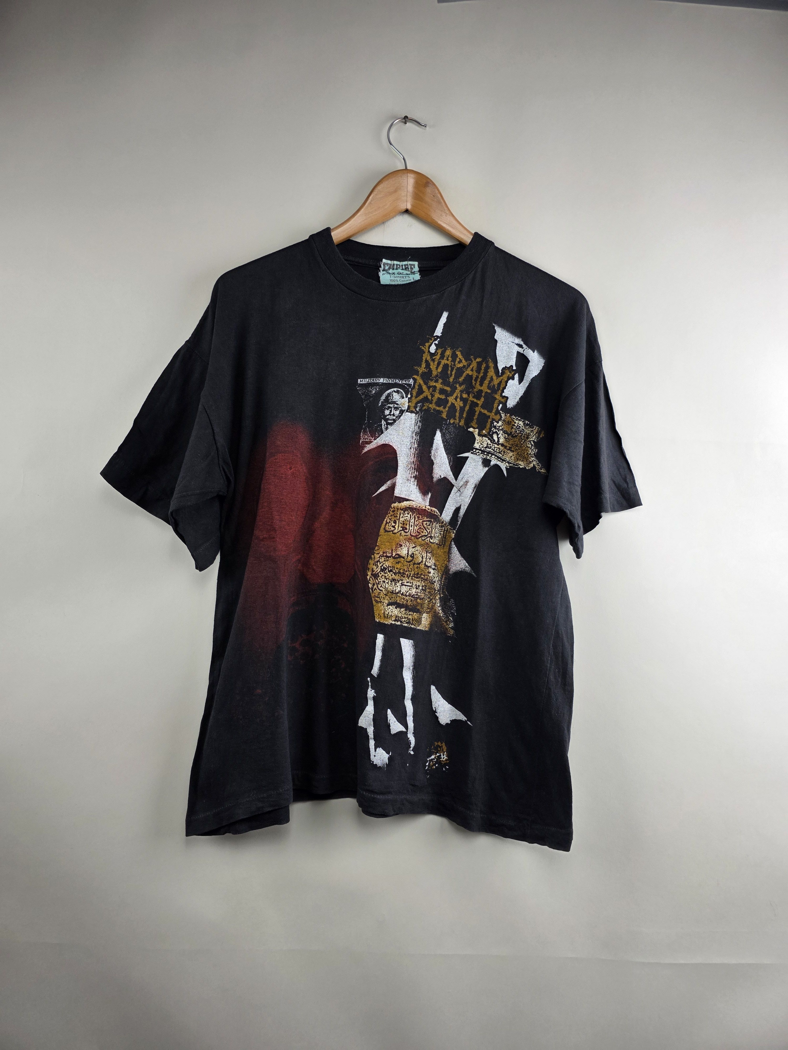 Band Tees × Vintage 90s Napalm Death Empire Euro Metal tee L 21" 26" Size US L / EU 52-54 / 3 - 7 Thumbnail