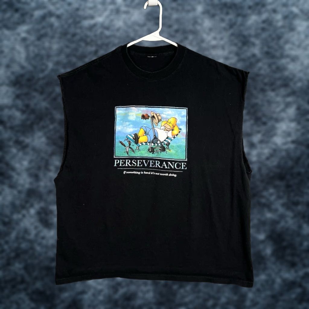 Vintage VINTAGE Perseverance Shirt Adult XL Black Mens Size US XL / EU 56 / 4 - 1 Thumbnail