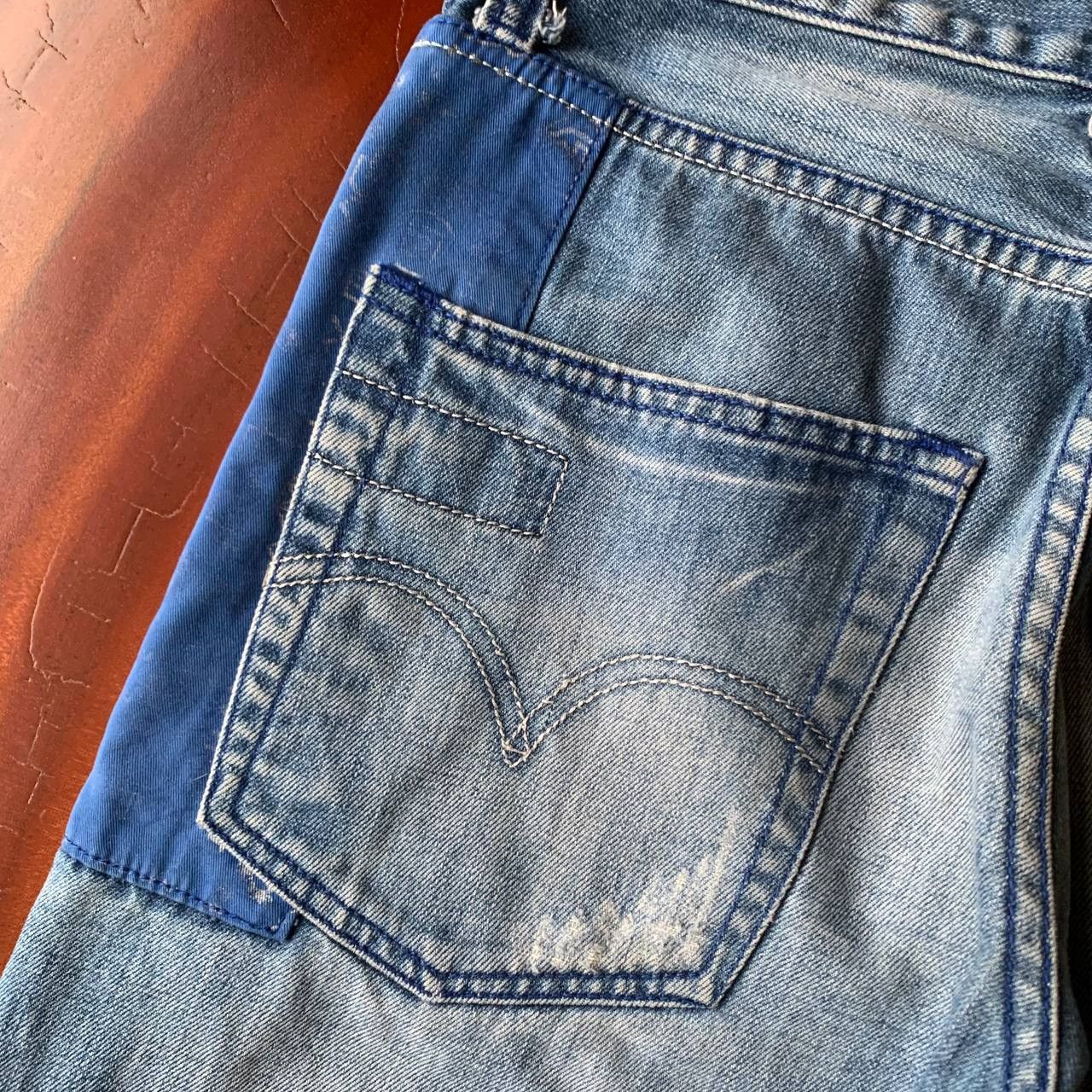 CLOT × Levi's Levis x Clot x Kazuki Kuraishi 501 Blue Denim Short Pants Size US 30 / EU 46 - 13 Thumbnail