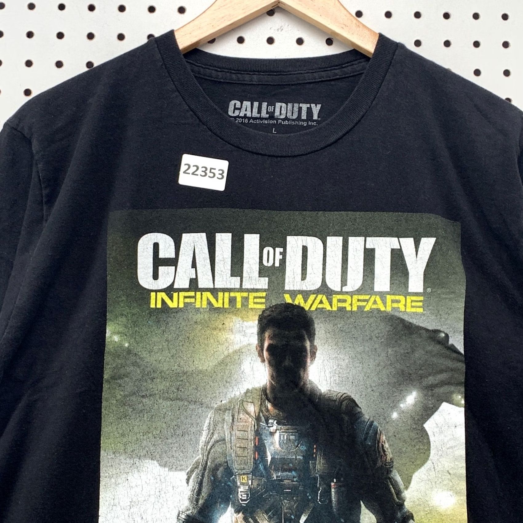 Vintage Call Of Duty Shirt Black Infinite Warfare Graphic Adult Large 21x29 Video Game T Size US L / EU 52-54 / 3 - 7 Thumbnail
