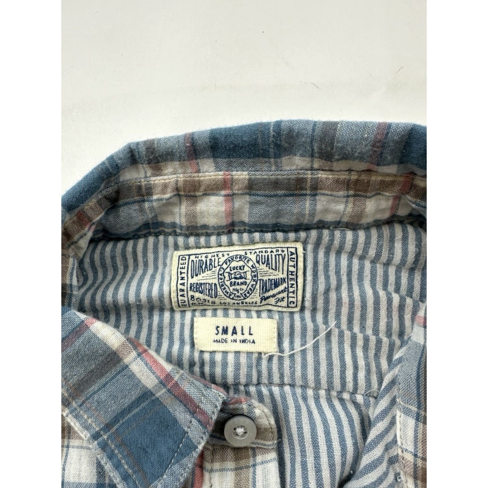 Lucky Brand Lucky Brand Shirt Mens Small Plaid Button-Up Long Sleeve Classic Size US S / EU 44-46 / 1 - 3 Thumbnail