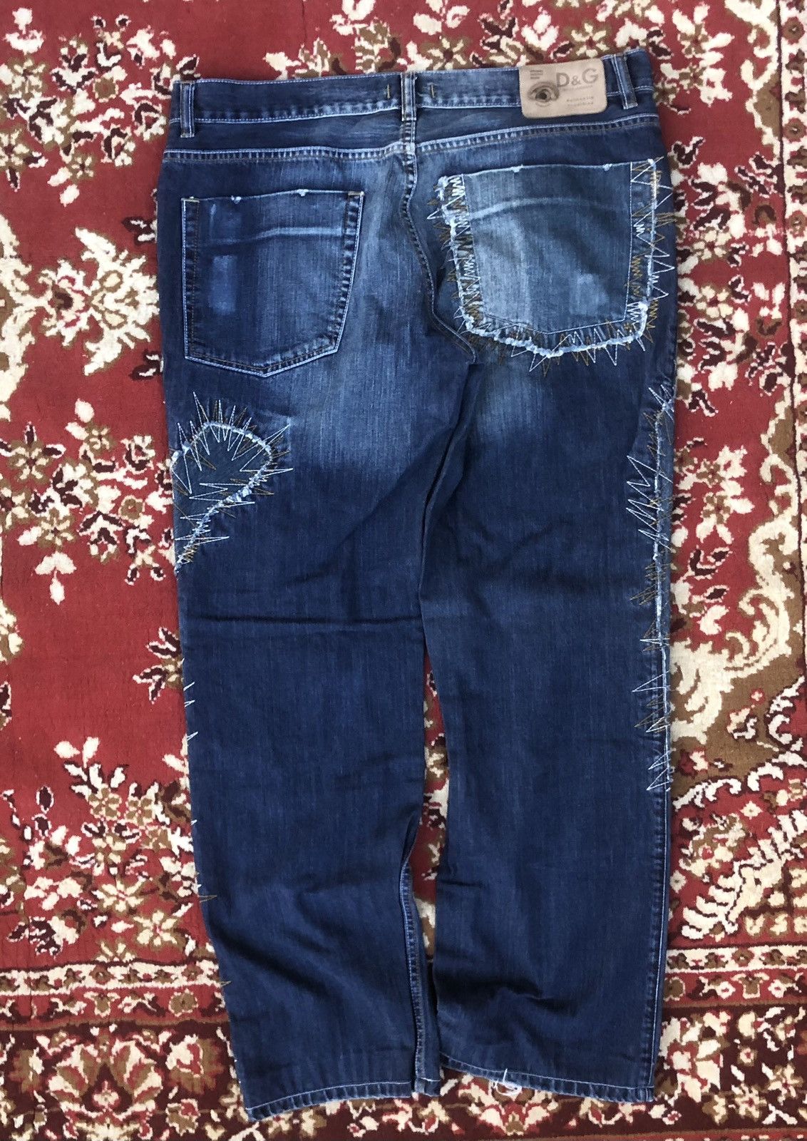 Dolce & Gabbana × Vintage D&G Dolce & Gabbana luxury crazy distressed denim jeans Size US 38 / EU 54 - 2 Thumbnail