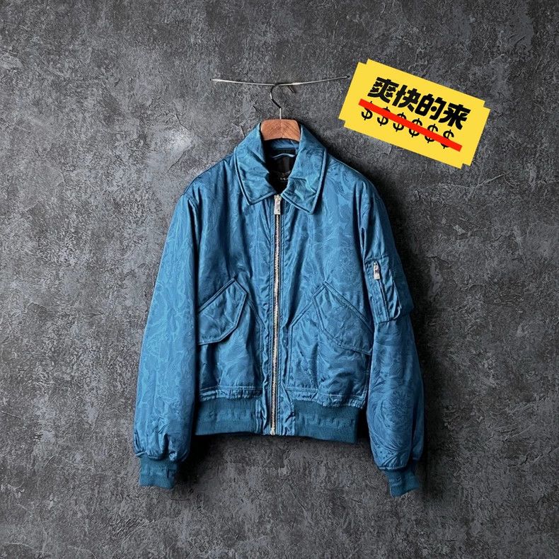 Versace Versace Blue lapel zip jacket Size US L / EU 52-54 / 3 - 1 Thumbnail
