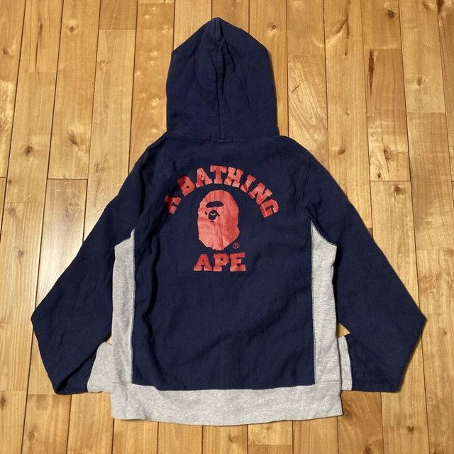 Bape BAPE College logo zip hoodie Navy a bathing ape NIGO Size US M / EU 48-50 / 2 - 3 Thumbnail