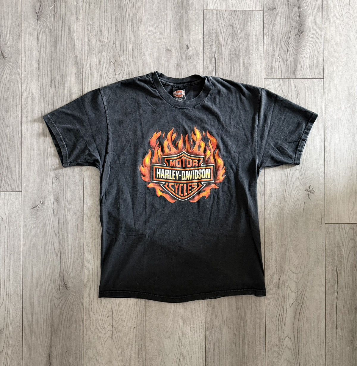Harley Davidson Vintage 1999 Harley-Davidson Flame T-Shirt Size US L / EU 52-54 / 3 - 1 Thumbnail